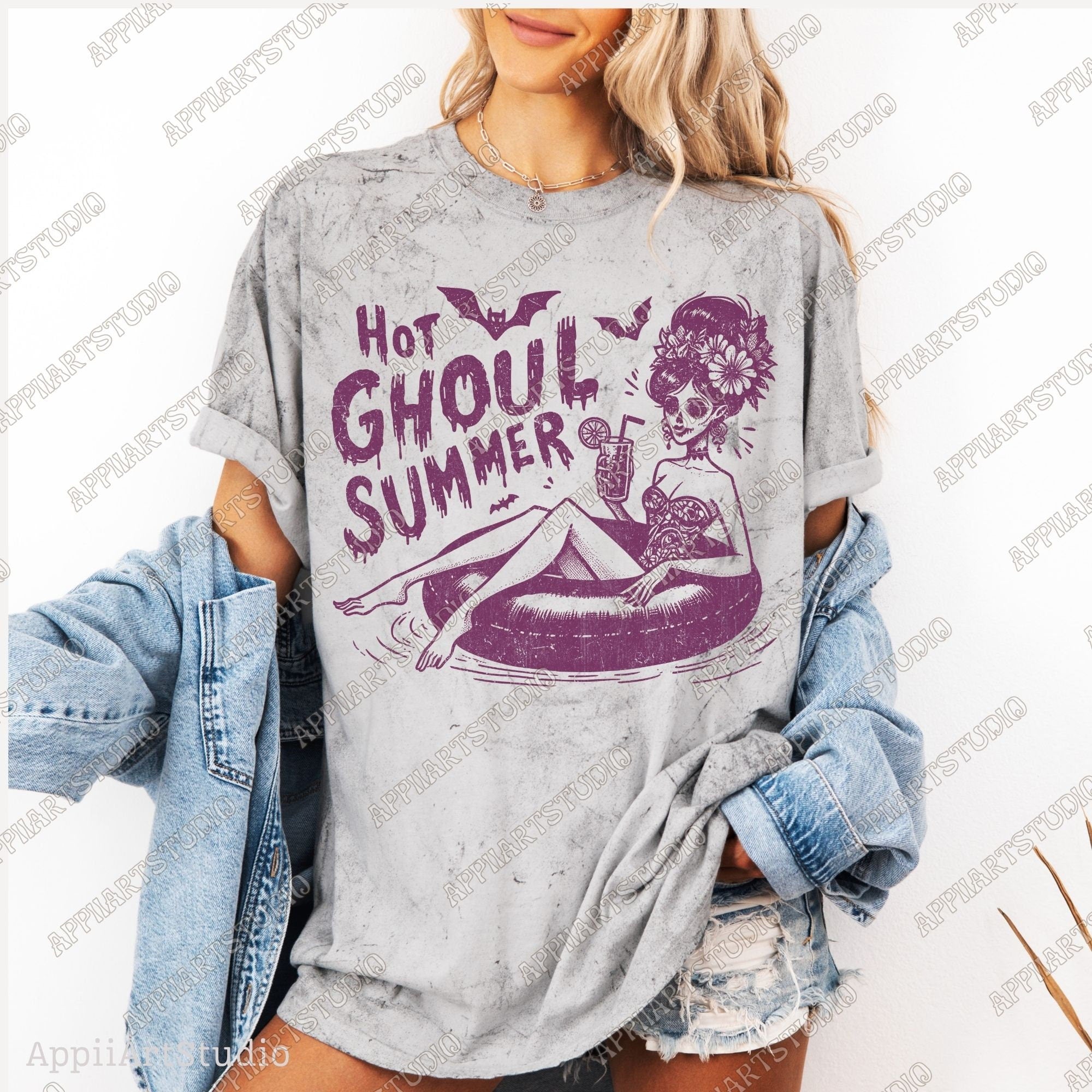 Hot Ghoul Summer, goth girl, summer halloween, Summer png, Trendy Summer Png, Beach png,Beach vibes png,Aesthetic Summer,Funny Sarcastic png