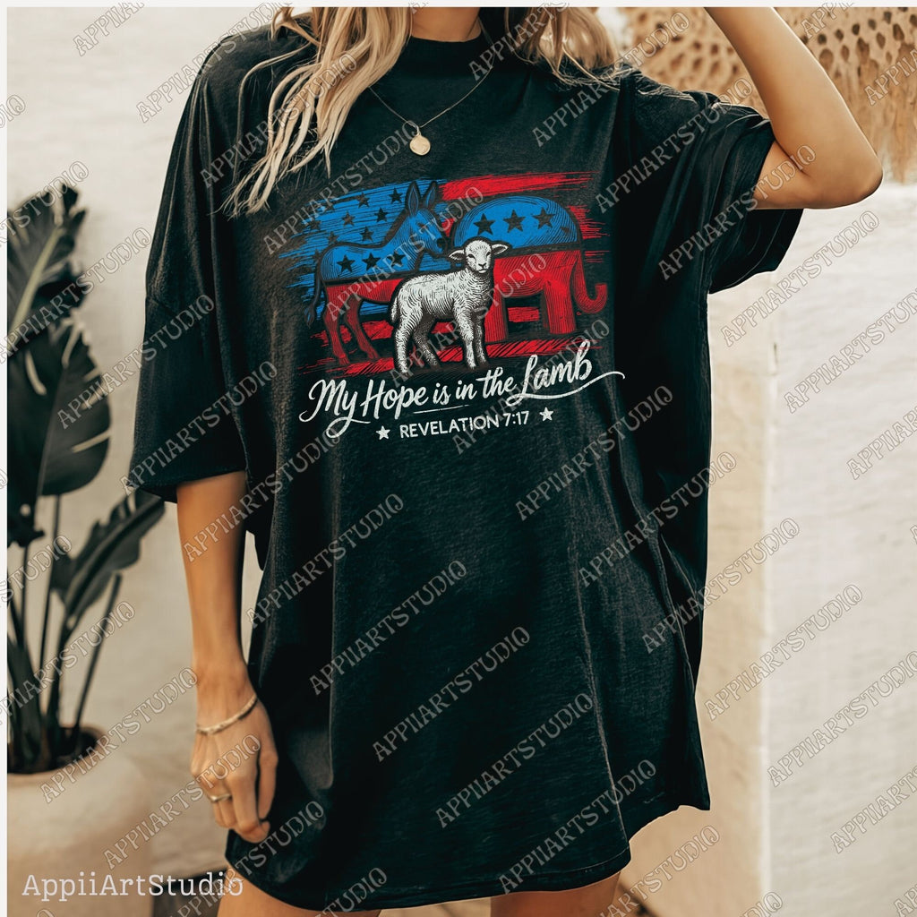 My Hope is in the Lamb Political Graphic Christian Political PNG Faith-Based Digital Download Western Sublimations Western png Election Year