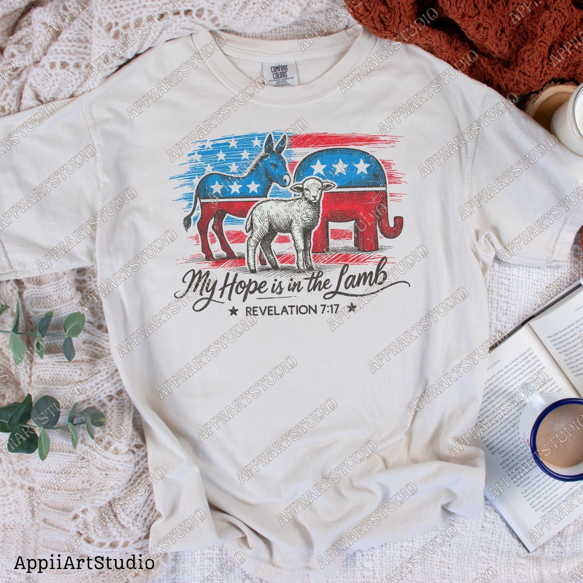 My Hope is in the Lamb Political Graphic Christian Political PNG Faith-Based Digital Download Western Sublimations Western png Election Year