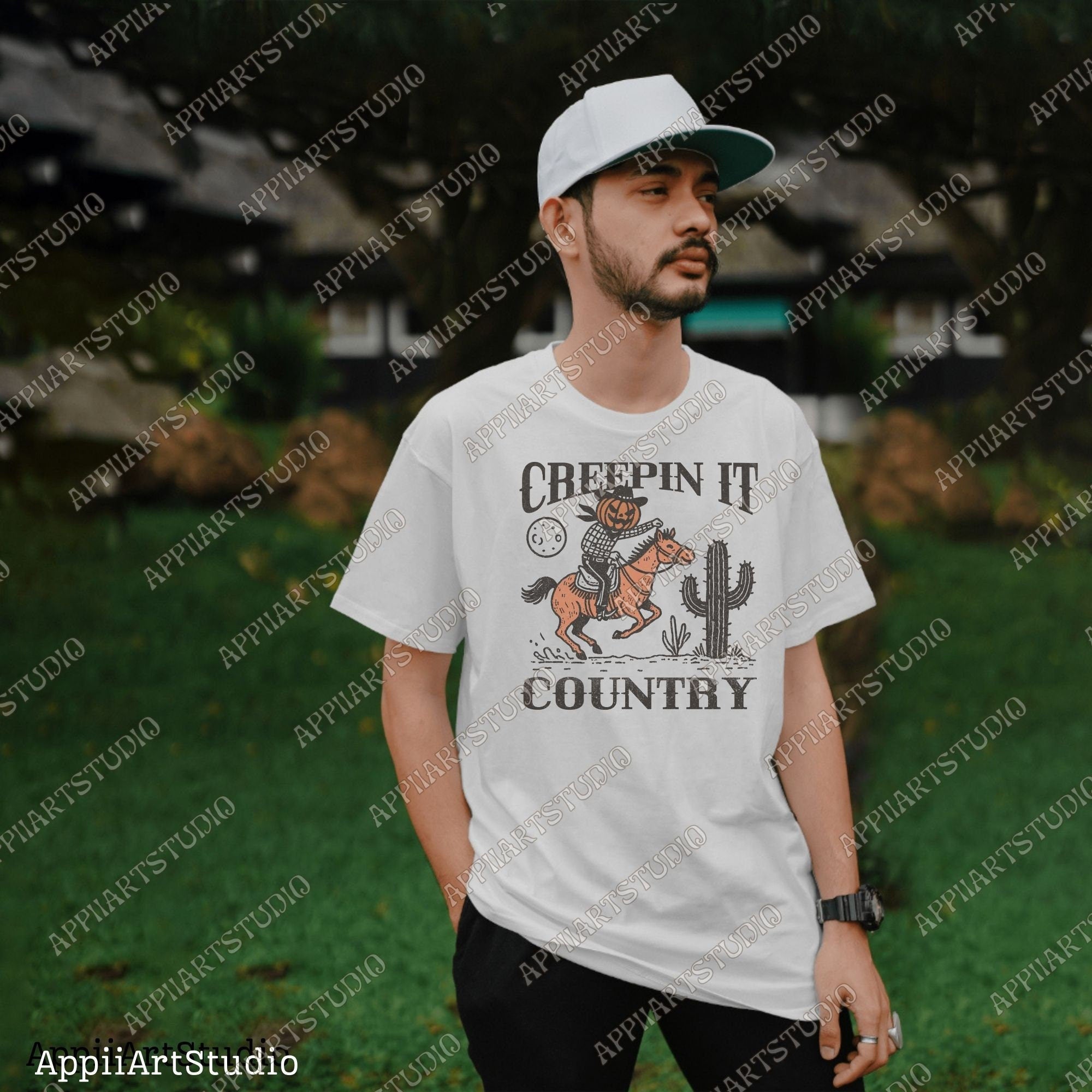 Creepin It Country Western png Halloween Horror png, Spooky Season png Western PNG Spooky Png Halloween Pumpkin Png Fall Png Sublime Design