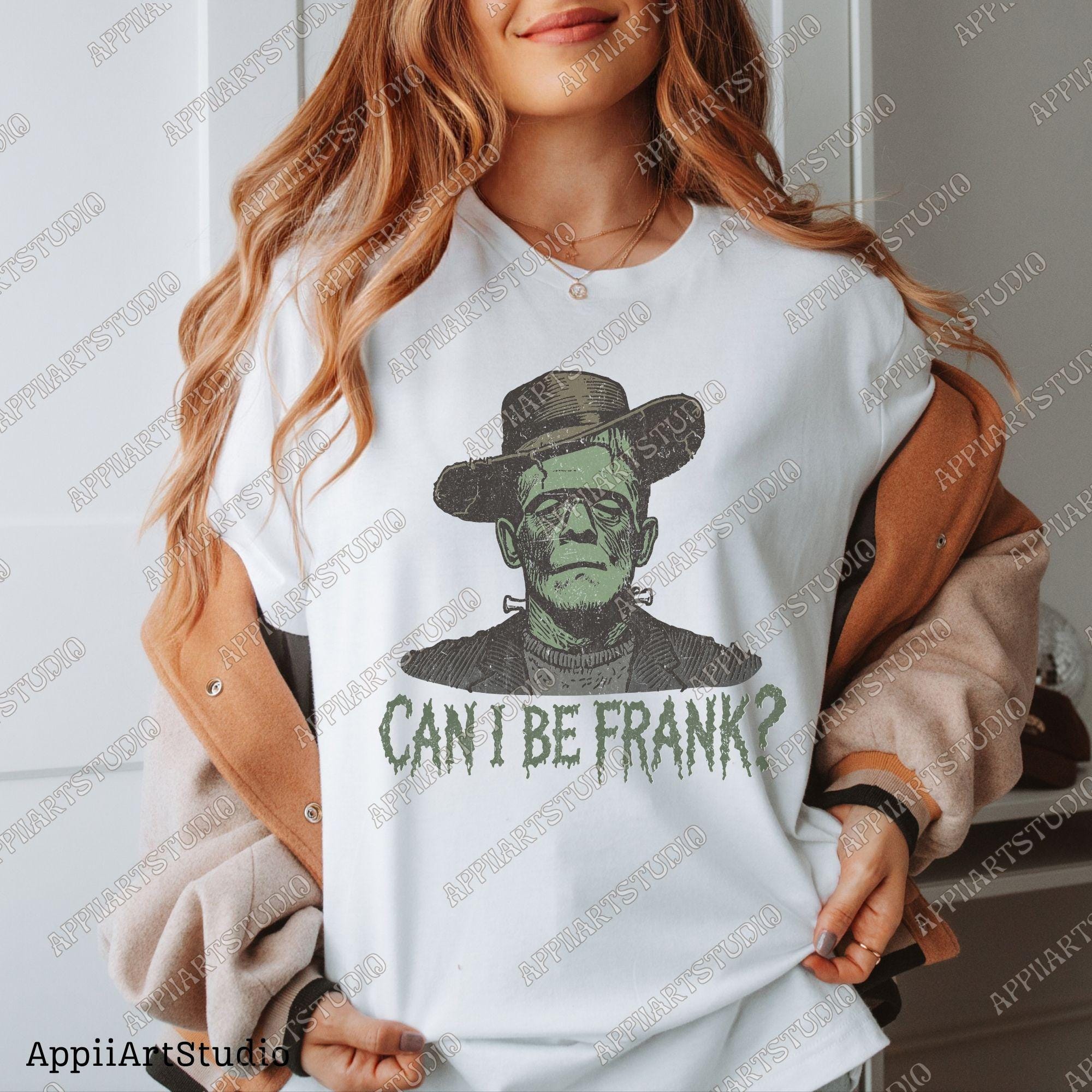 Can I Be Frank Png, Western Halloween Graphic, Spooky Halloween Frankenstein, Western Cowboy, Transparent Png Digital Download Halloweeners