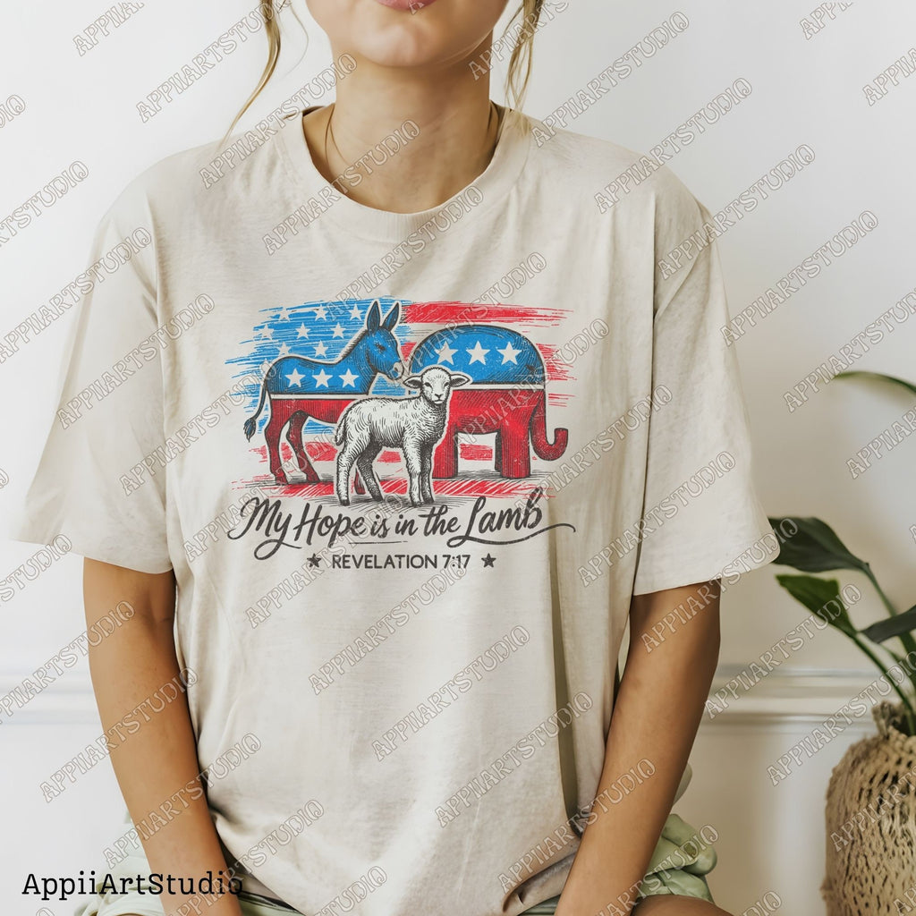My Hope is in the Lamb Political Graphic Christian Political PNG Faith-Based Digital Download Western Sublimations Western png Election Year