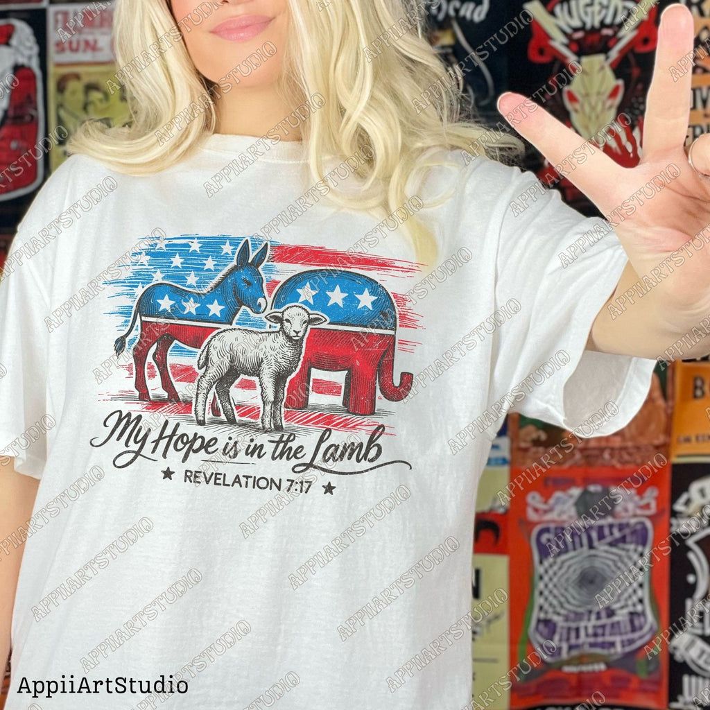 My Hope is in the Lamb Political Graphic Christian Political PNG Faith-Based Digital Download Western Sublimations Western png Election Year