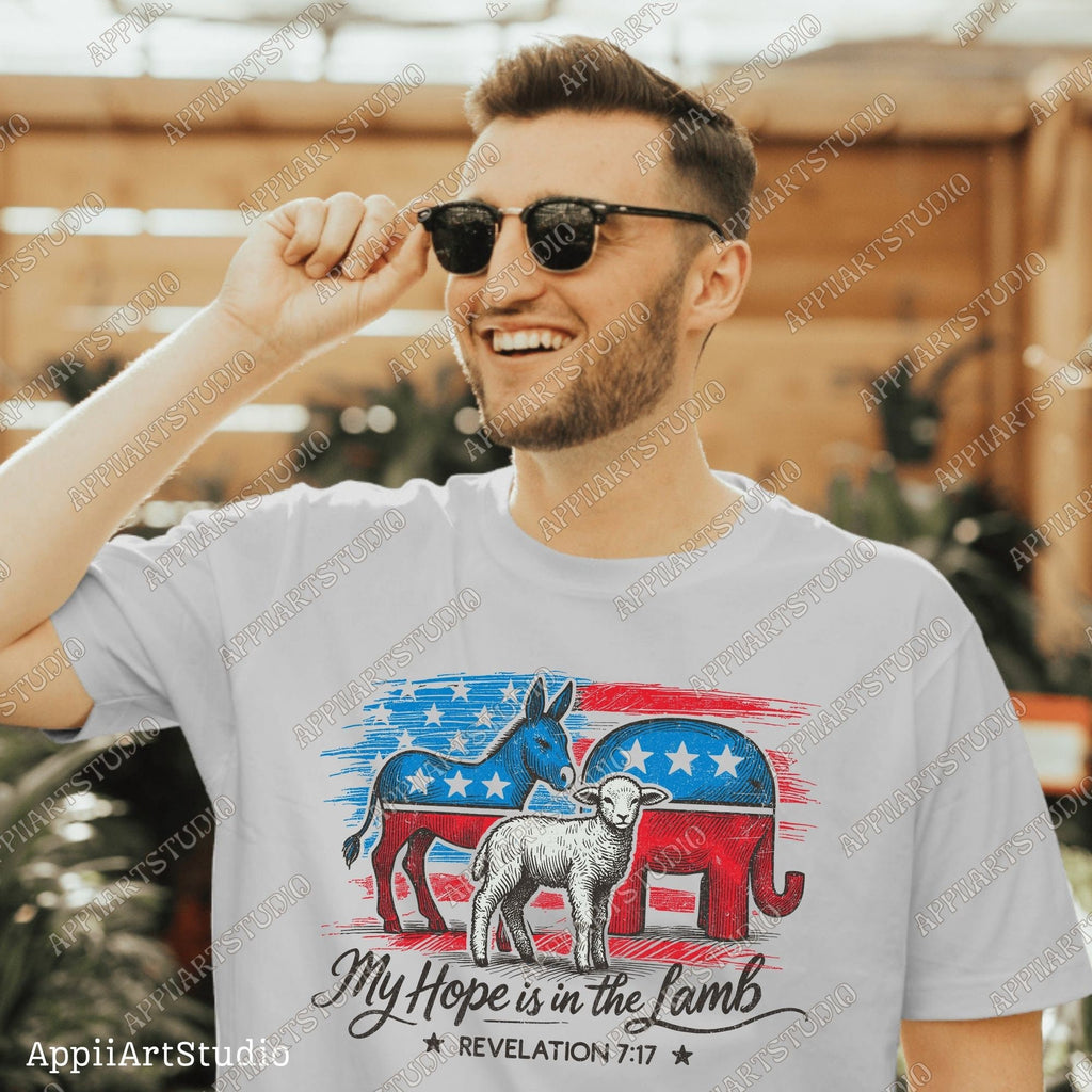 My Hope is in the Lamb Political Graphic Christian Political PNG Faith-Based Digital Download Western Sublimations Western png Election Year