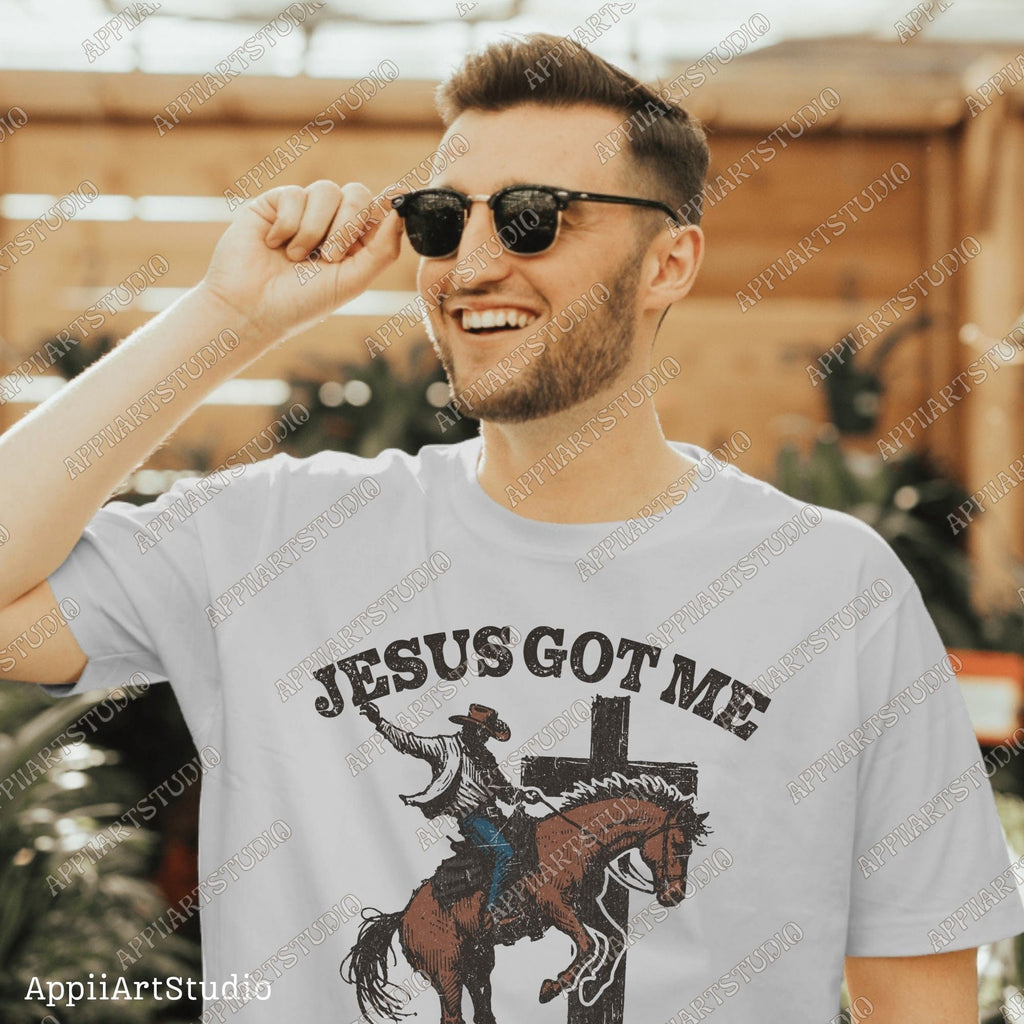 Jesus Got Me On The Wild Ride png, Sublimation Design, Christian Country PNG, Western Cowboy PNG, Christian PNG Bible Verse Png Christianity