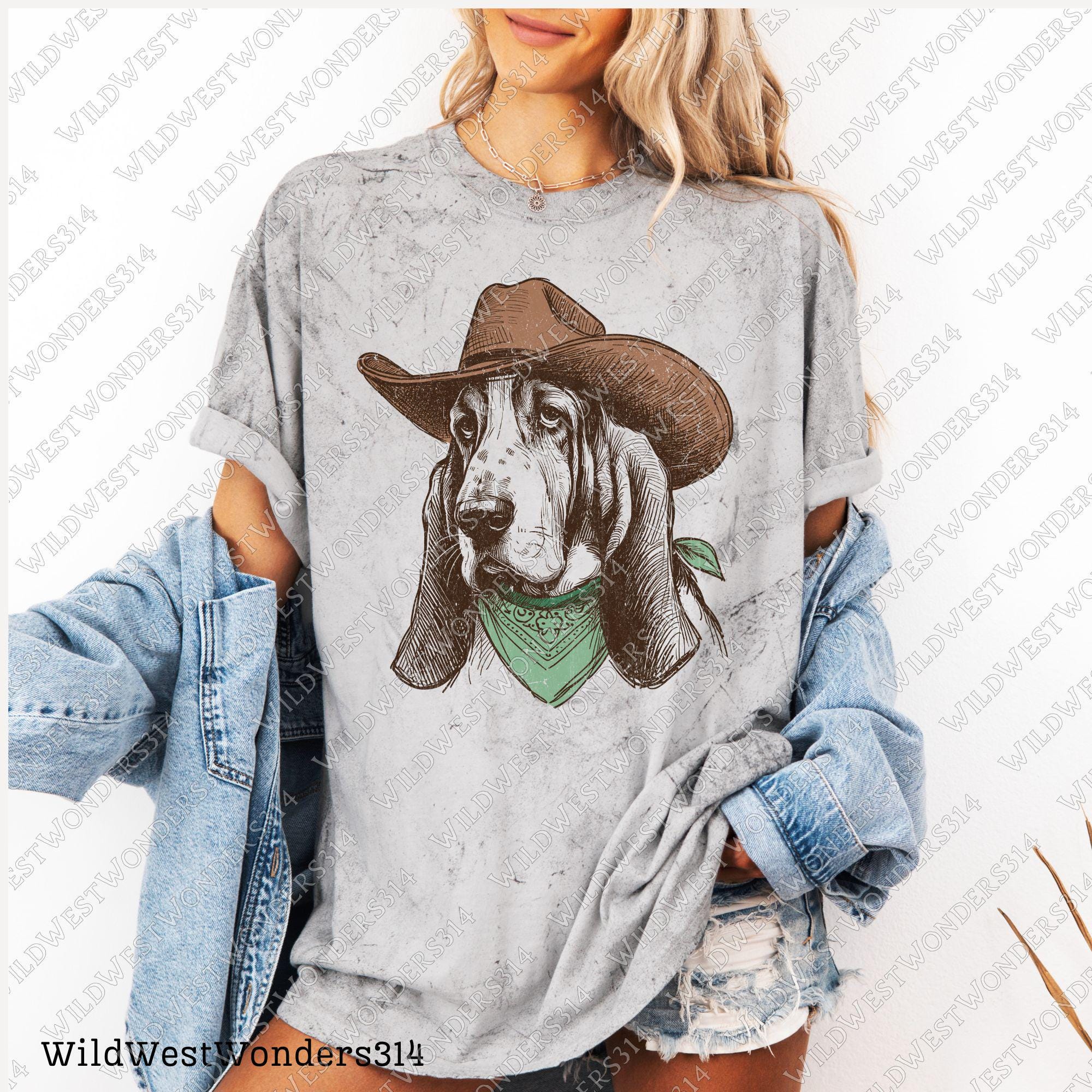 Cowboy Dog with Bandana and Hat PNG, Rustic Western AnimalPng, Vintage Desert Png, Rustic Country Png, Vintage Farmhouse, Southwestern Png