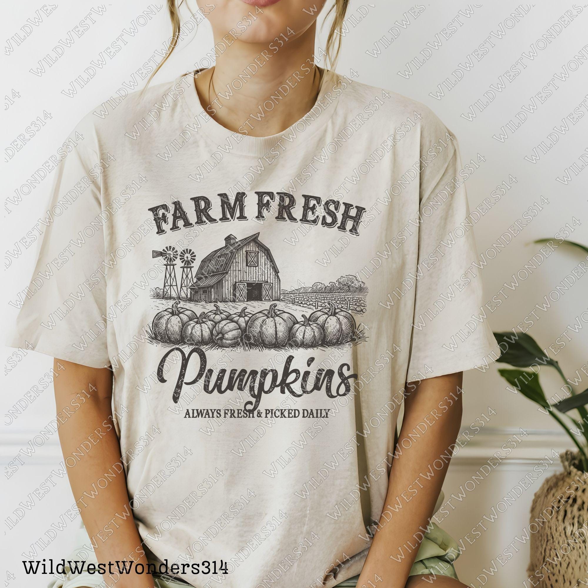 Fall png, Farm Fresh Pumpkins png, Fall Sublimation Design, Digital Download, Fall shirt design Western fall Png Western Pumpkin Png Digital