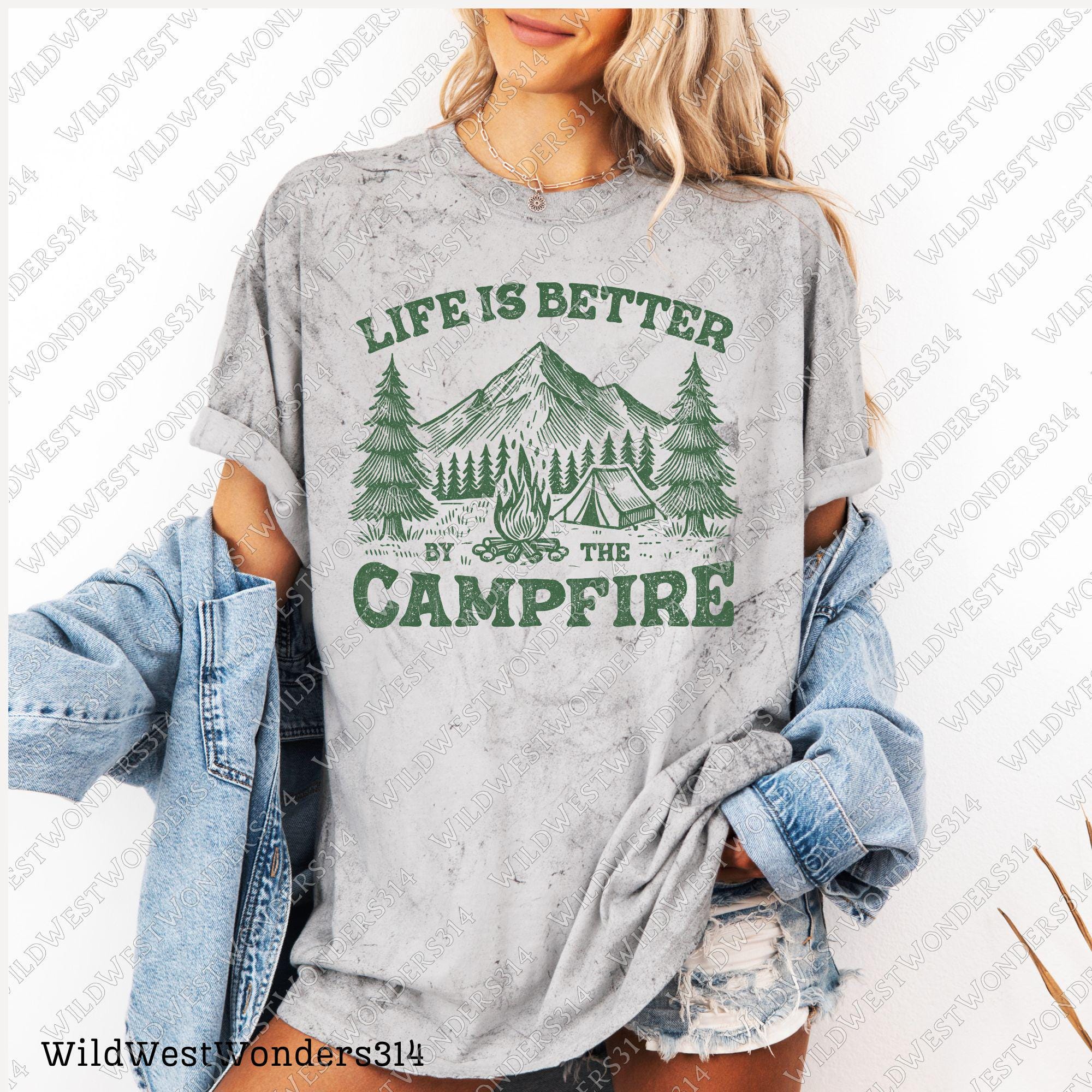Life is Better by the Campfire PNG, Camping Outdoor Adventure Graphic, Campfire Tent, Camping sublimation PNG, Outdoor png, Digital Download