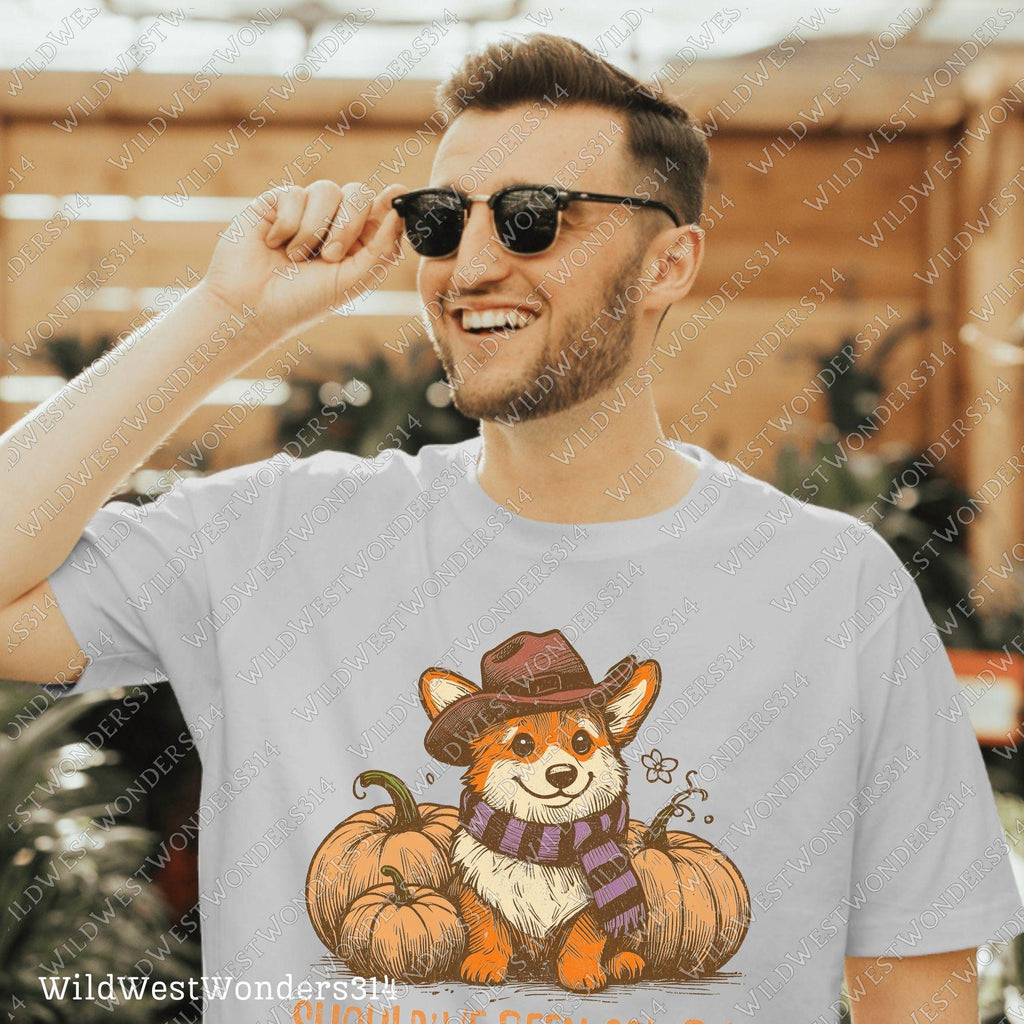 Should've Been Cowboy Png, Cute Corgi Cowboy PNG, Vintage Fall Dog PNG, Pumpkin Halloween Png, Autumn Halloween, Western Cowboy Pumpkin Png