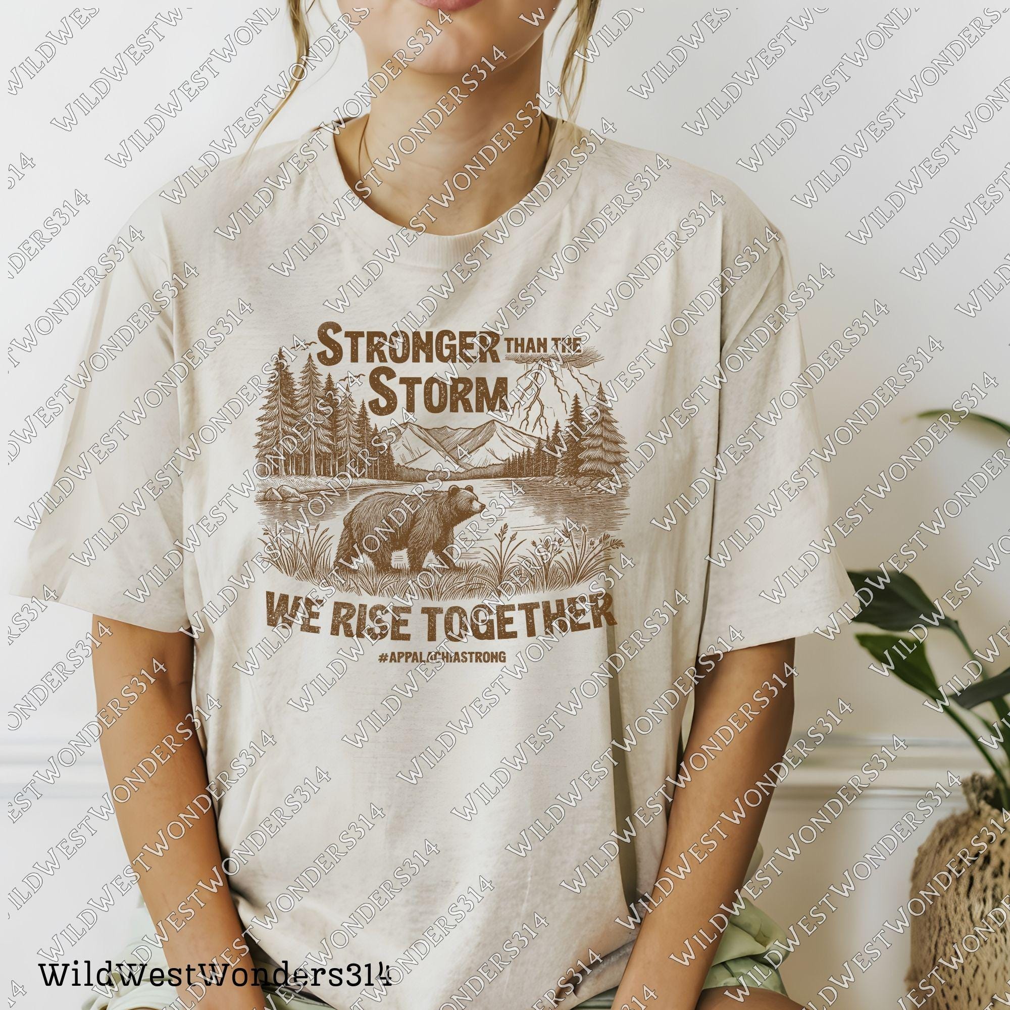 Stronger Than The Storm Png, Appalachia Strong PNG, Hurricane Helene, Virginia, Tennessee, North Caroline Hurricane PNG, Sublimation Design