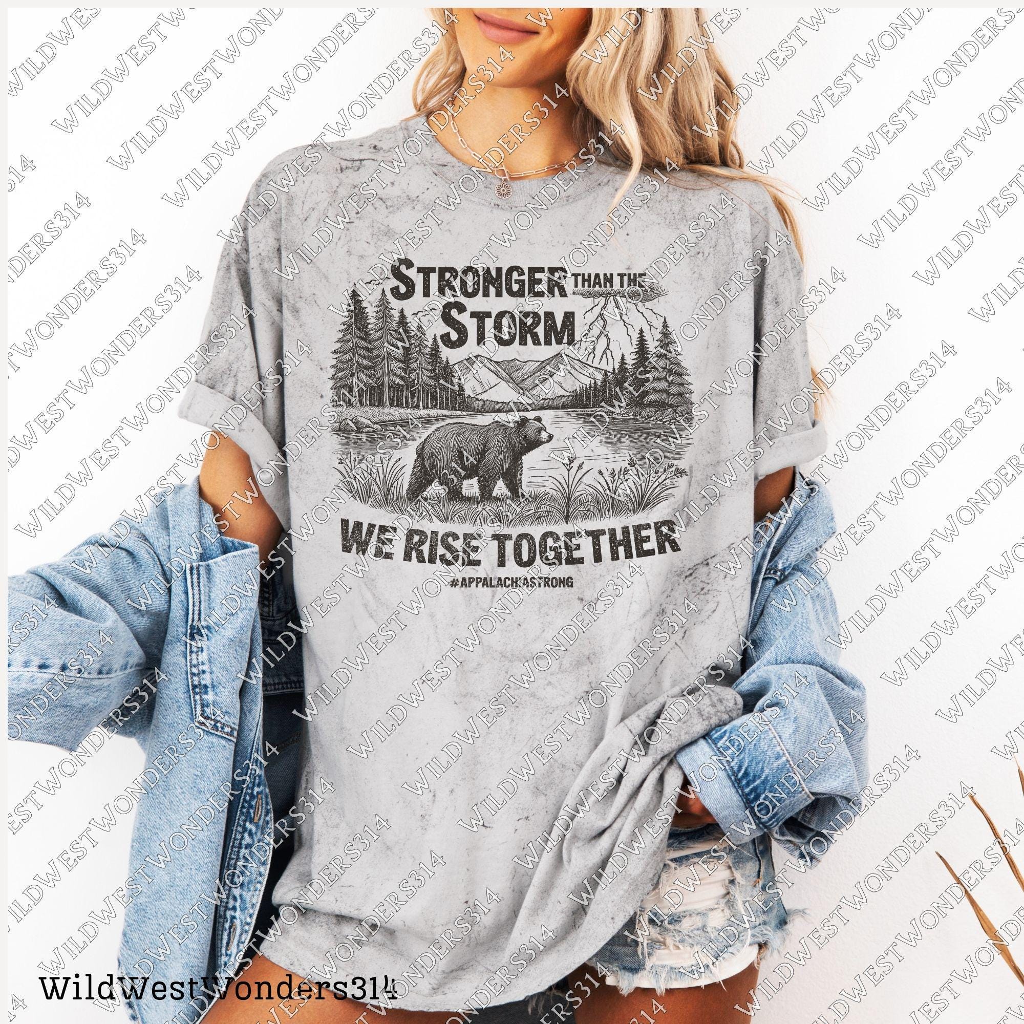 Stronger Than The Storm Png, Appalachia Strong PNG, Hurricane Helene, Virginia, Tennessee, North Caroline Hurricane PNG, Sublimation Design