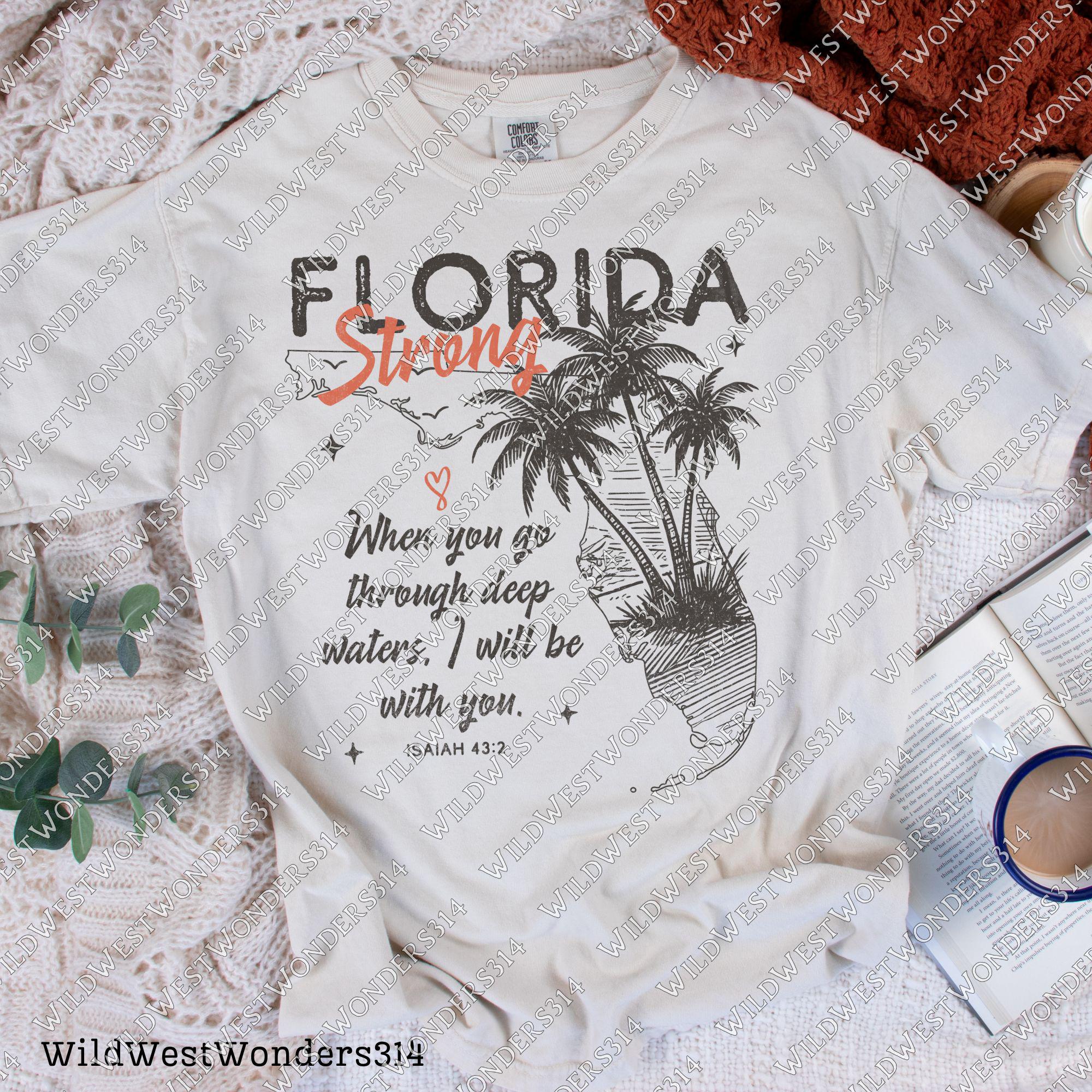 Florida Strong PNG, Pray for Tampa Bay PNG, Hurricane Milton Relief, Tampa Bay Strong, FL Hurricane Awareness, Sublimation Dtf Shirt Design