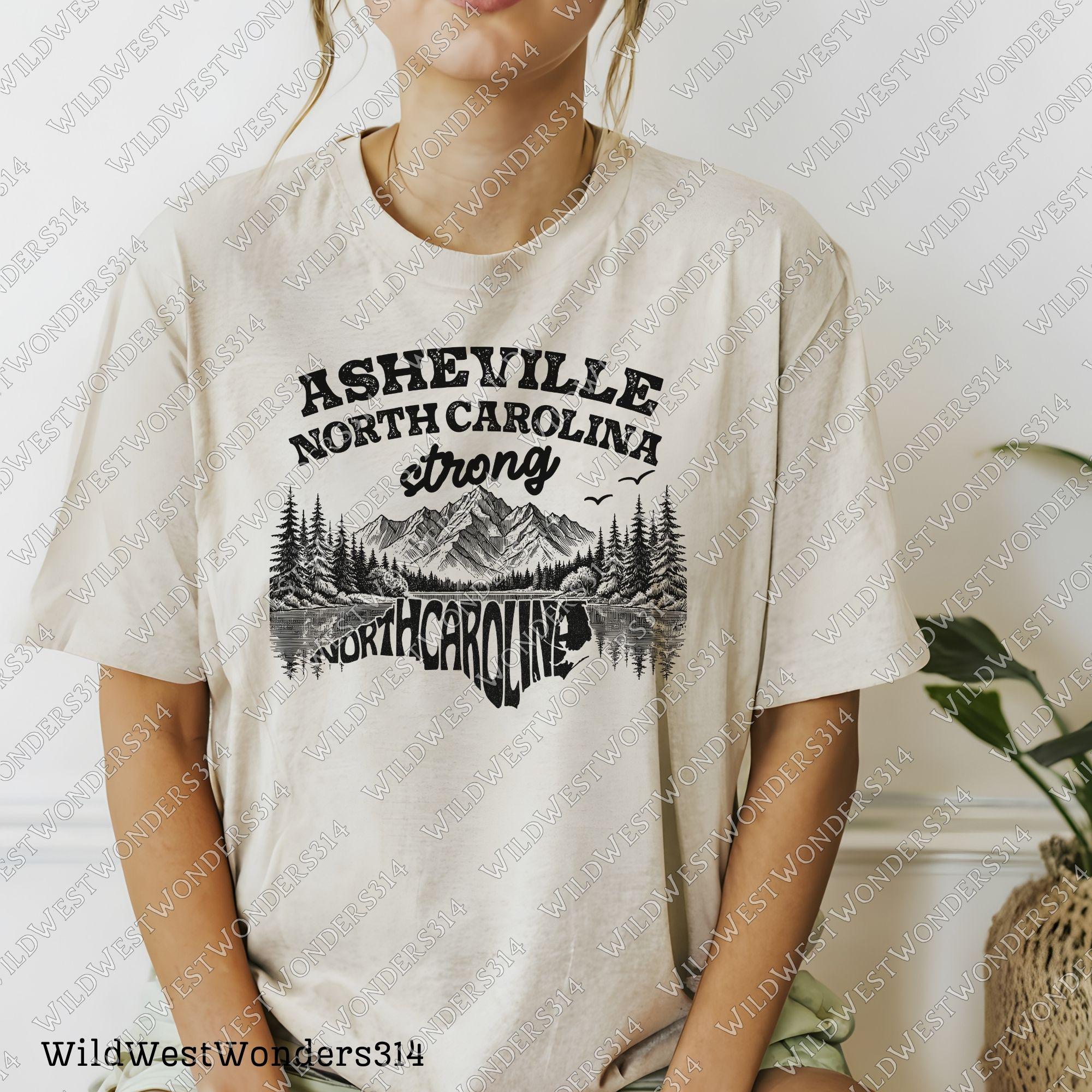 Asheville North Caroline Strong Helene Mountain PNG, Appalachia Strong PNG Hurricane Helene Sublimation Design Download Western Shirt Design
