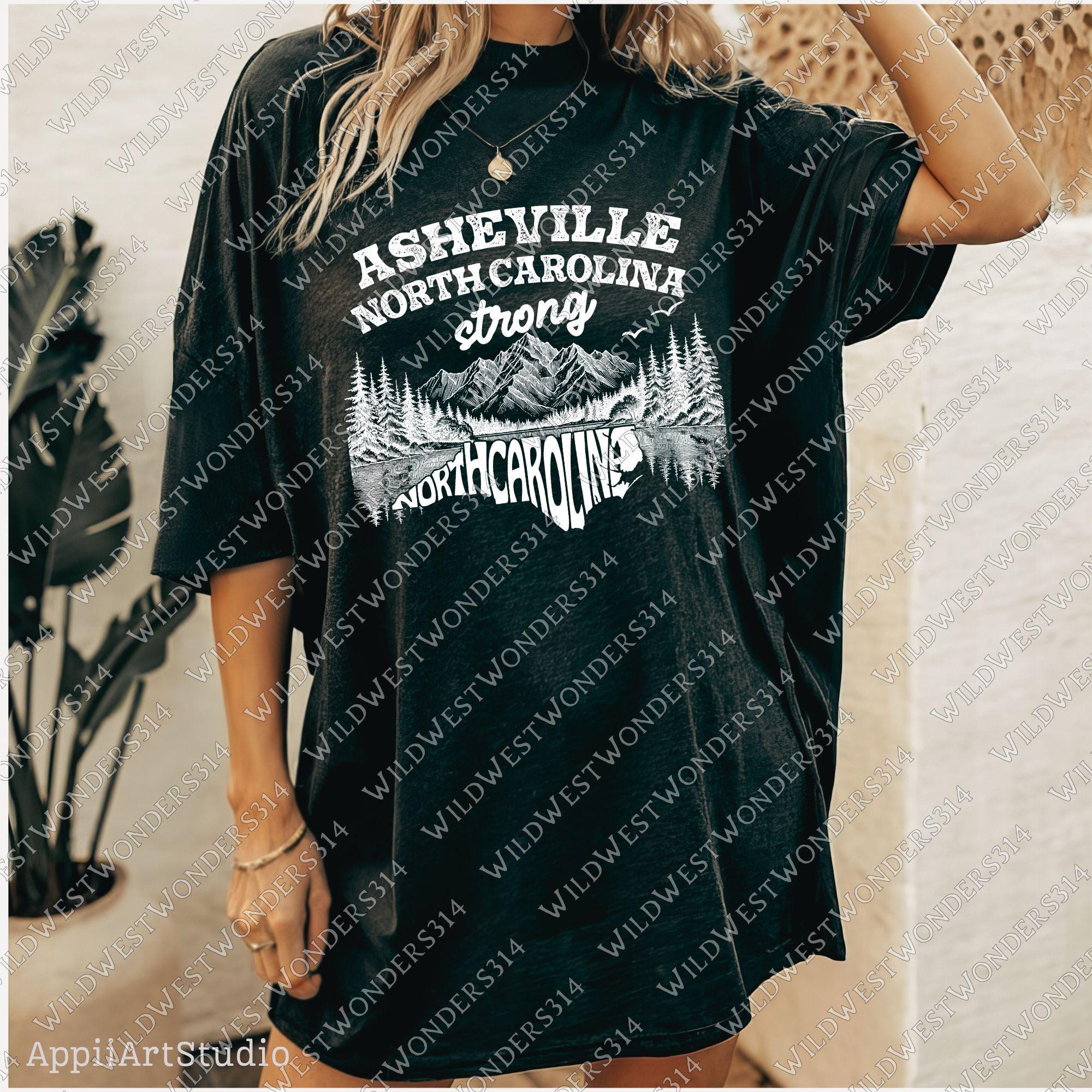 Asheville North Caroline Strong Helene Mountain PNG, Appalachia Strong PNG Hurricane Helene Sublimation Design Download Western Shirt Design