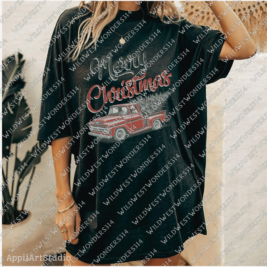 Western Christmas Sublimations, Designs Downloads, Farmhouse Christmas Png, Shirt Design Sublimation Downloads, Vintage Truck Christmas PNG