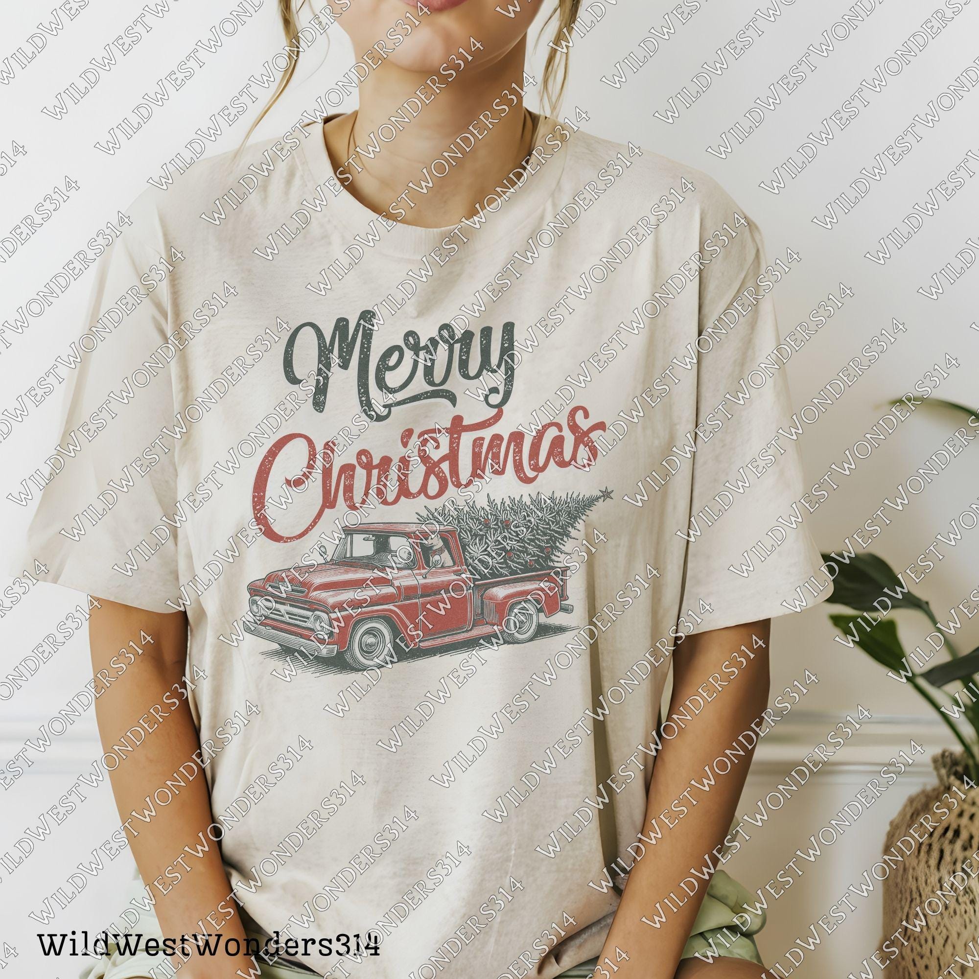 Western Christmas Sublimations, Designs Downloads, Farmhouse Christmas Png, Shirt Design Sublimation Downloads, Vintage Truck Christmas PNG