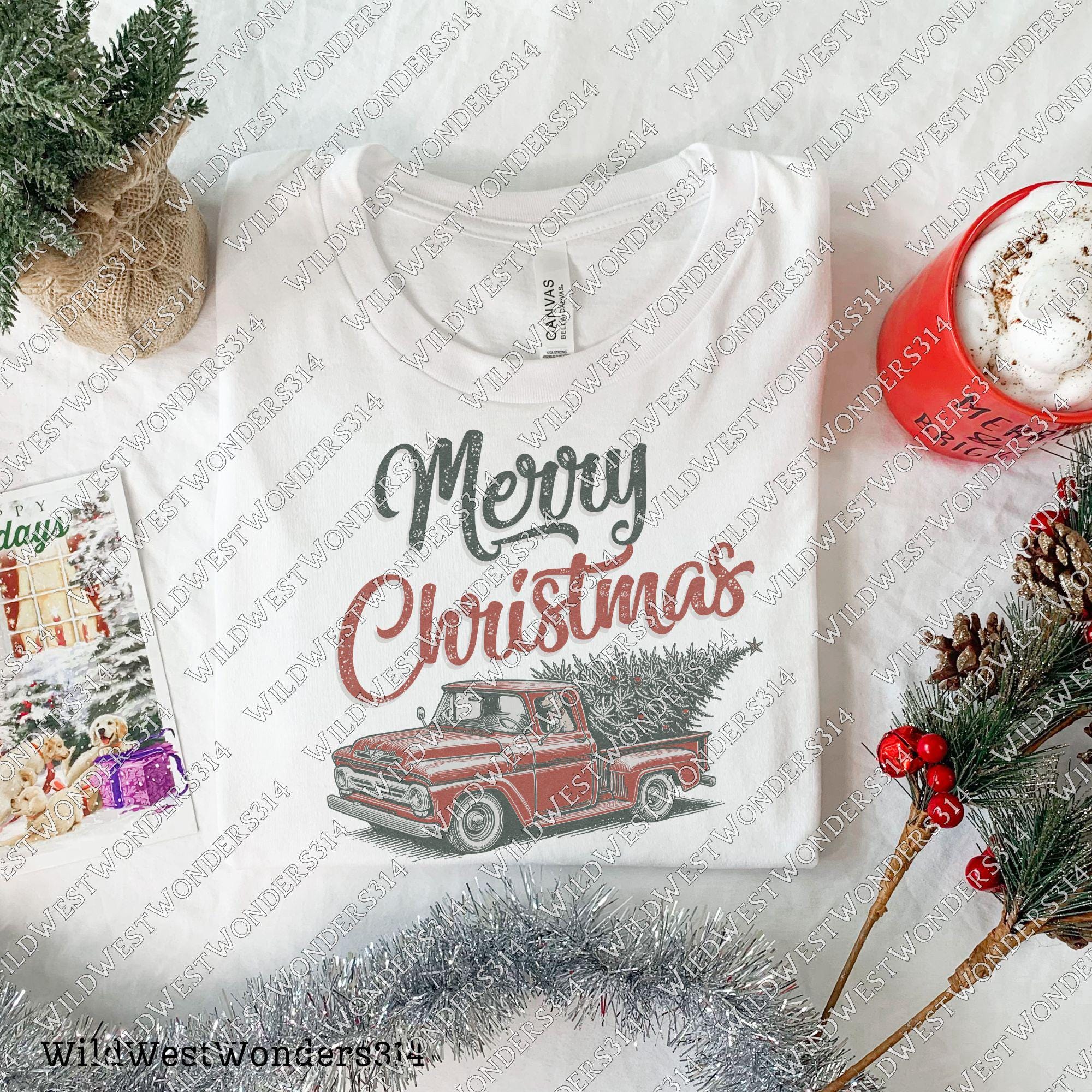 Western Christmas Sublimations, Designs Downloads, Farmhouse Christmas Png, Shirt Design Sublimation Downloads, Vintage Truck Christmas PNG
