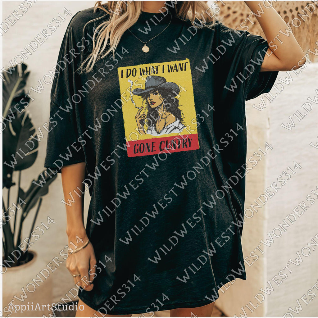 I Do What I Want Gone Country Png, America Cowgirl Png, Western Cowboy Design, Wild Western Png, Western Cowgirl Horse Sublimation Design
