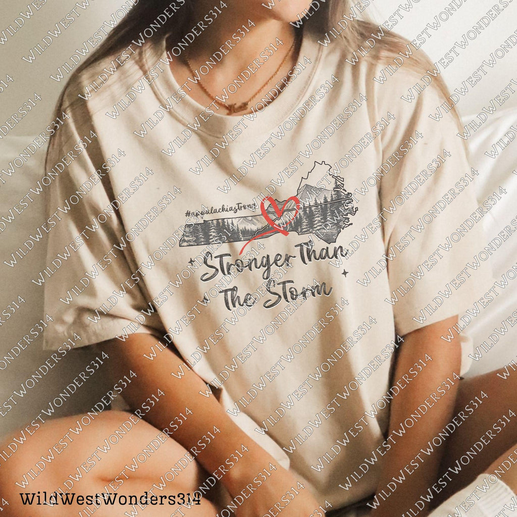 Stronger Than The Storm Png, Appalachia Strong PNG, Hurricane Helene, Virginia, Tennessee, North Caroline Hurricane PNG, Sublimation Design
