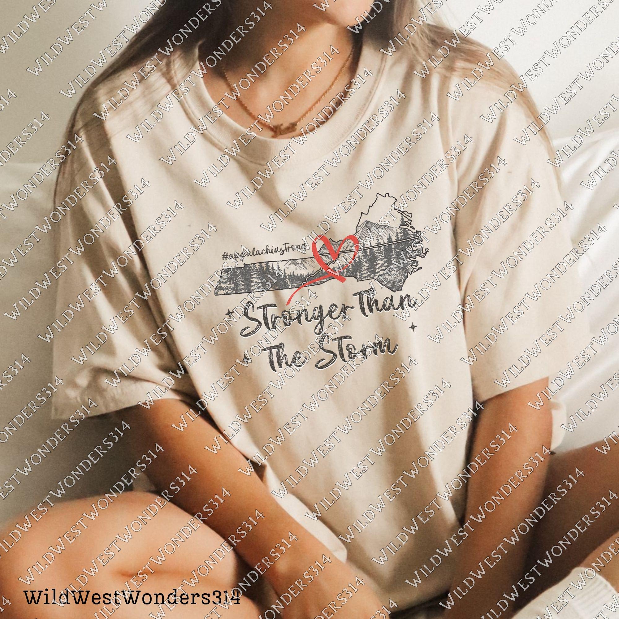 Stronger Than The Storm Png, Appalachia Strong PNG, Hurricane Helene, Virginia, Tennessee, North Caroline Hurricane PNG, Sublimation Design