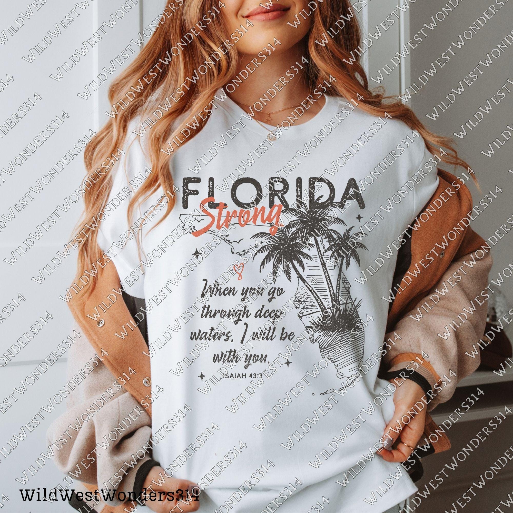 Florida Strong PNG, Pray for Tampa Bay PNG, Hurricane Milton Relief, Tampa Bay Strong, FL Hurricane Awareness, Sublimation Dtf Shirt Design