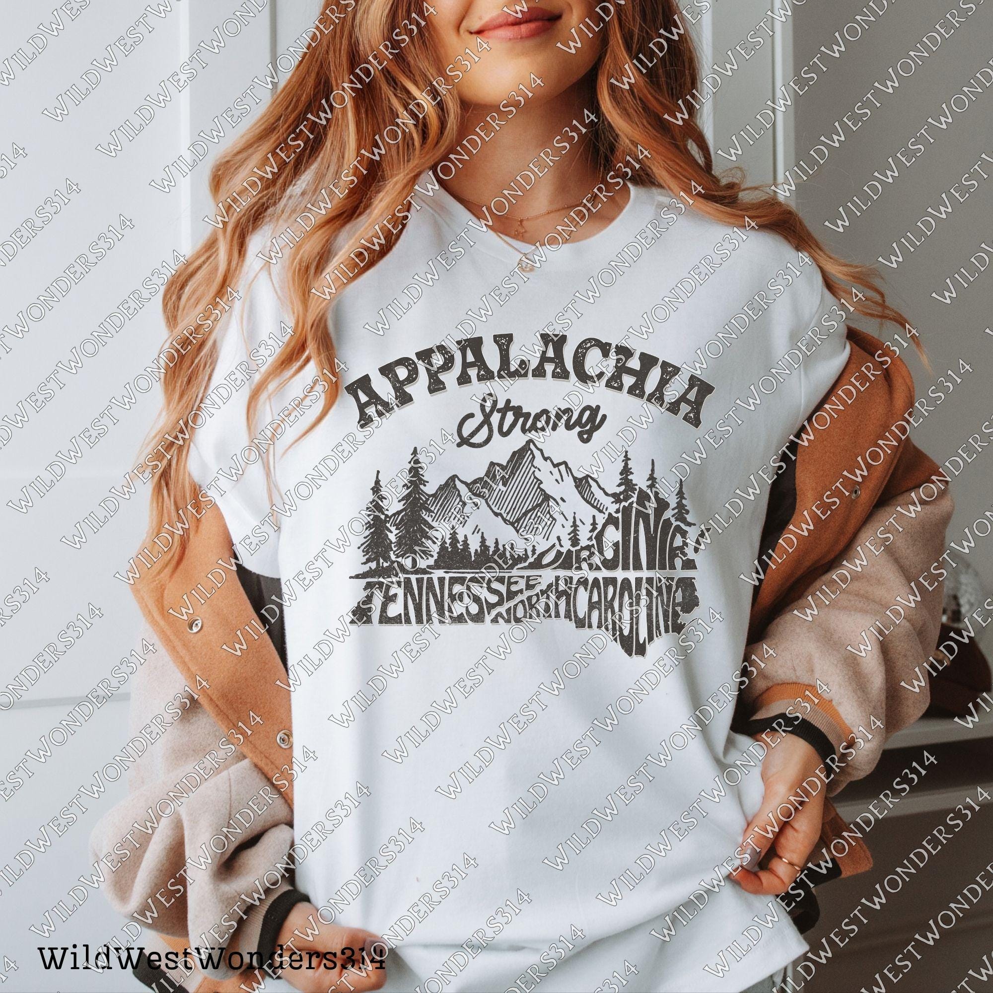 Appalachia Strong PNG, Hurricane Helene, Virginia, Tennessee, North Caroline Hurricane PNG, Sublimation Design Download Western Shirt Design