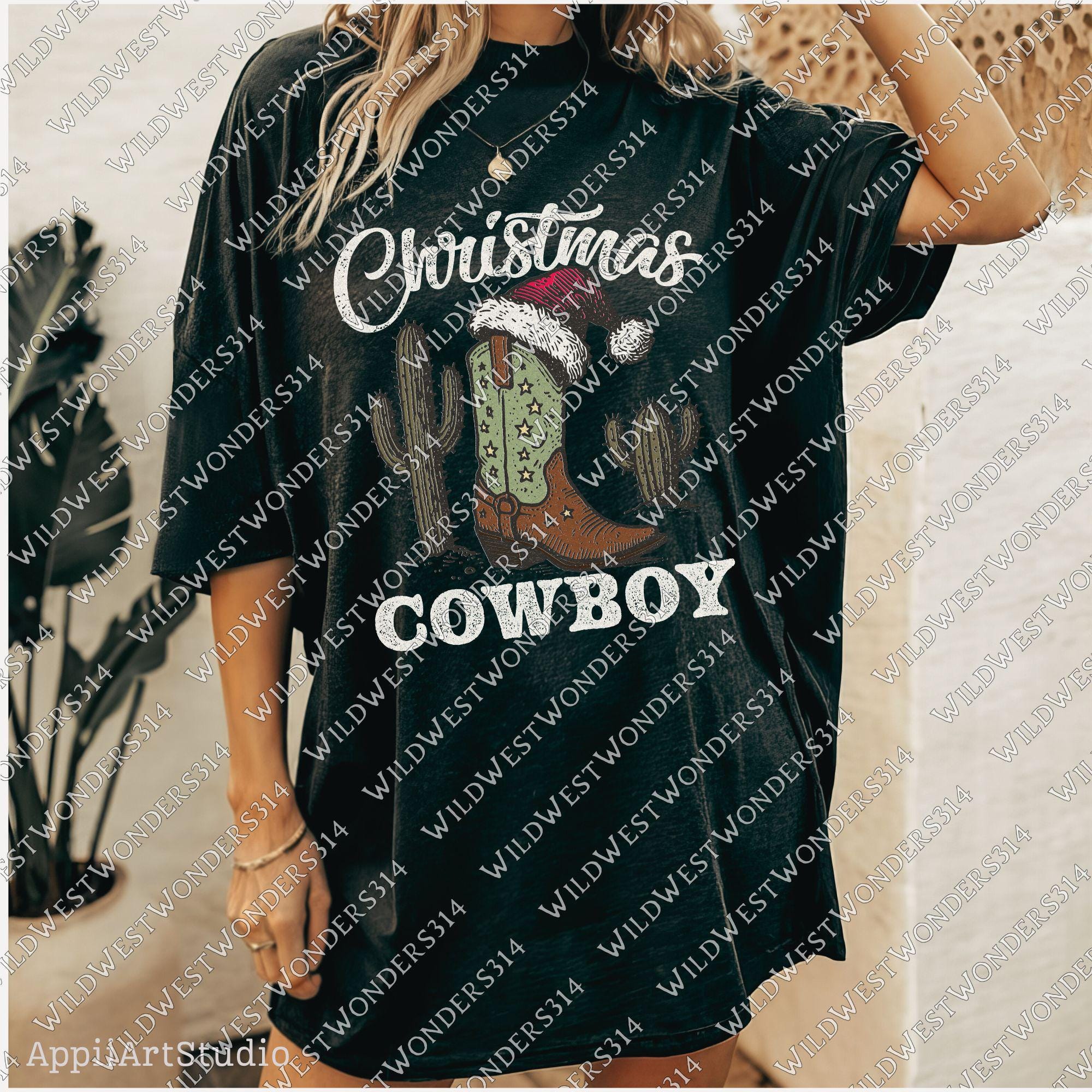 Western Christmas Sublimations, Designs Downloads, Vintage, Santa, Shirt Design Sublimation Downloads, Cowboy, Christmas Cowboy Boots Png