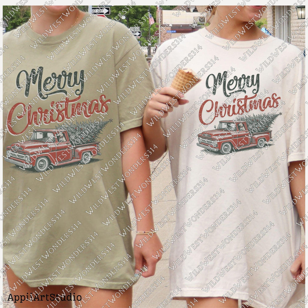 Western Christmas Sublimations, Designs Downloads, Farmhouse Christmas Png, Shirt Design Sublimation Downloads, Vintage Truck Christmas PNG