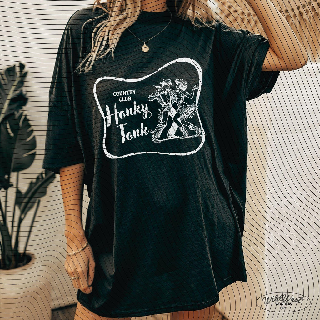 Honky Tonk Country Club PNG, Retro Western Dance PNG Western Cowgirl Png Trendy Retro Vintage Comic for Tees Wall art Stickers Tote Bags