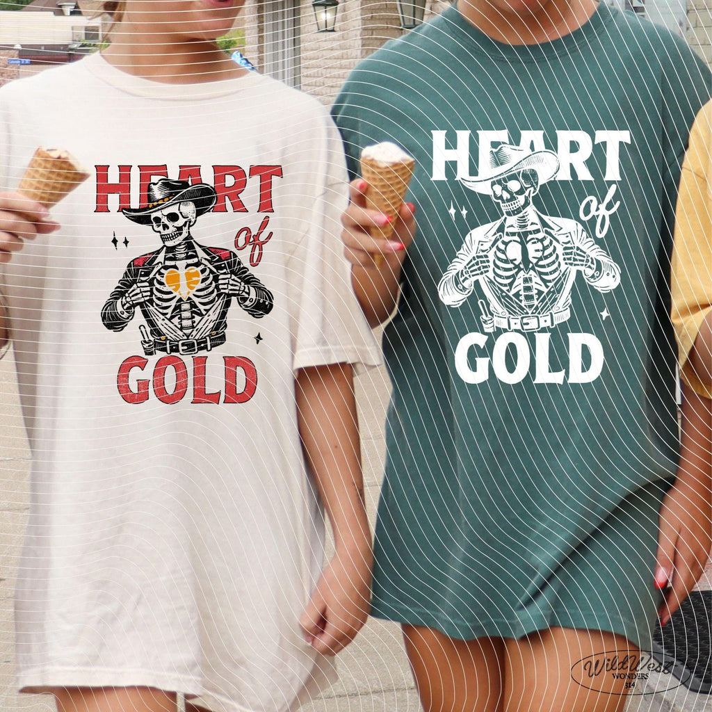 Heart of Gold Western PNG Cowboy Valentine's Day Vintage Rodeo in Trendy Vintage Retro Valentine design for Tees Wall art Stickers Tote Bags