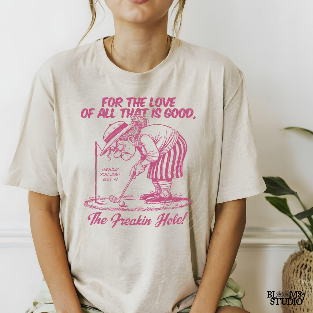 Get In The Freakin' Hole Golf PNG, Sublimation Design Png, Funny Golf Grandma Art For Her Mother's Day, Golfing Lady Gift for Golf Lover PNG