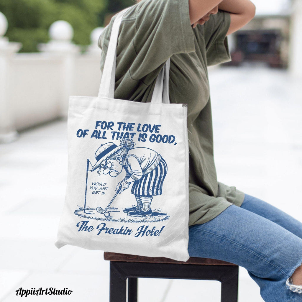 Get In The Freakin' Hole Golf PNG, Sublimation Design Png, Funny Golf Grandma Art For Her Mother's Day, Golfing Lady Gift for Golf Lover PNG