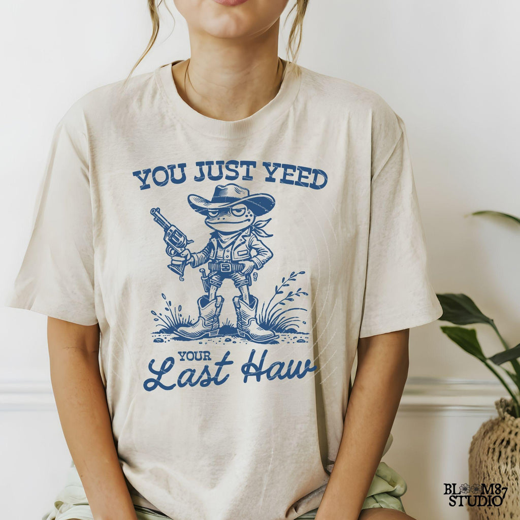 You Just Yee'd Your Last Haw Shirt PNG, Vintage Cowboy Frog Design for T-Shirt, Trendy Country Frog, Sublimation for Tees, Stickers & More