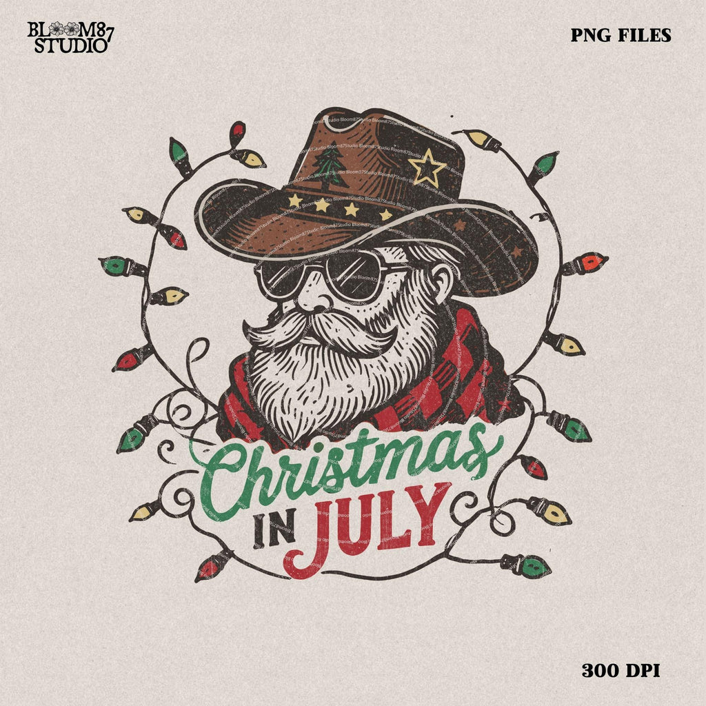 Western Christmas In July Png Cowboy Santa Westerner Vintage Deserts Sublime Design Png Downloadable Transparent Background Clipart