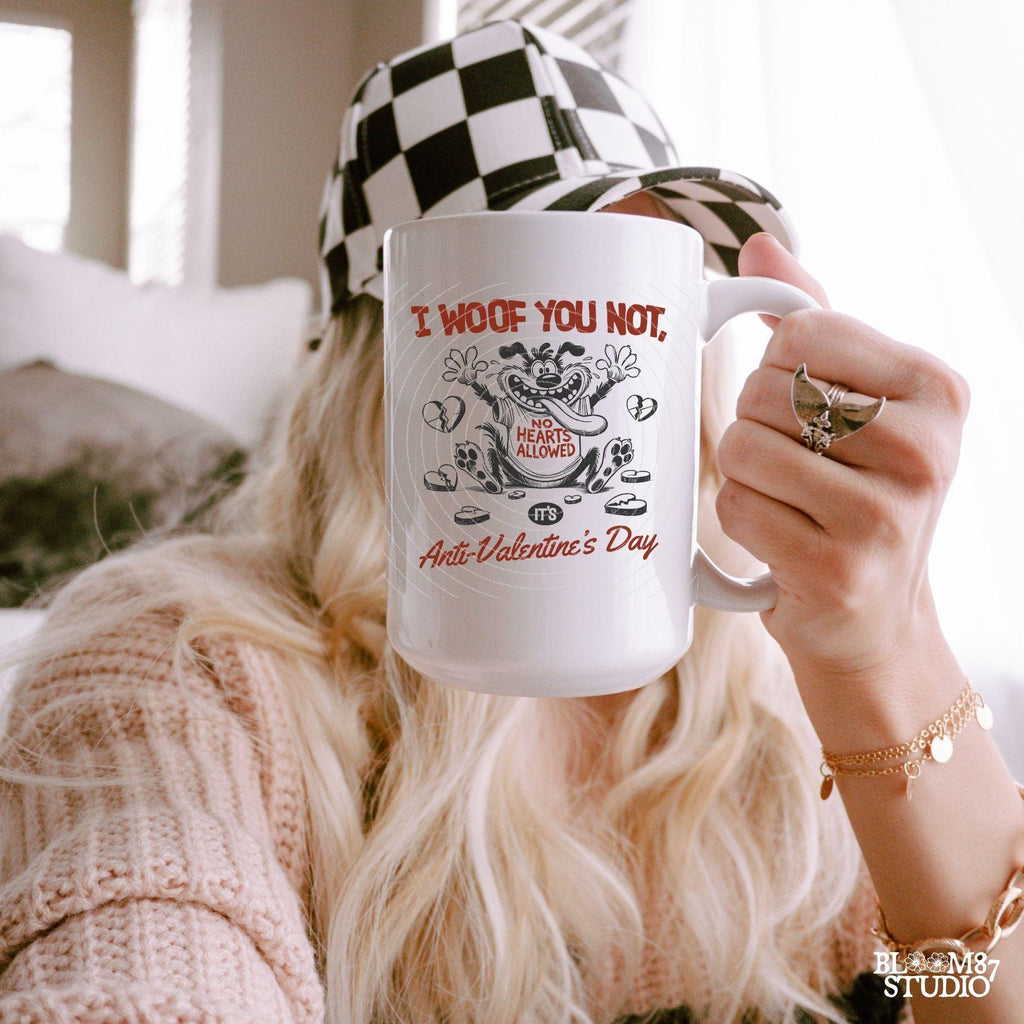 I Woof You Not Design, Funny Anti-Valentine's Day Design, Vintage Retro Funny Dog, Anti Valentine, Sarcastic Valentine, Sublimation Stickers