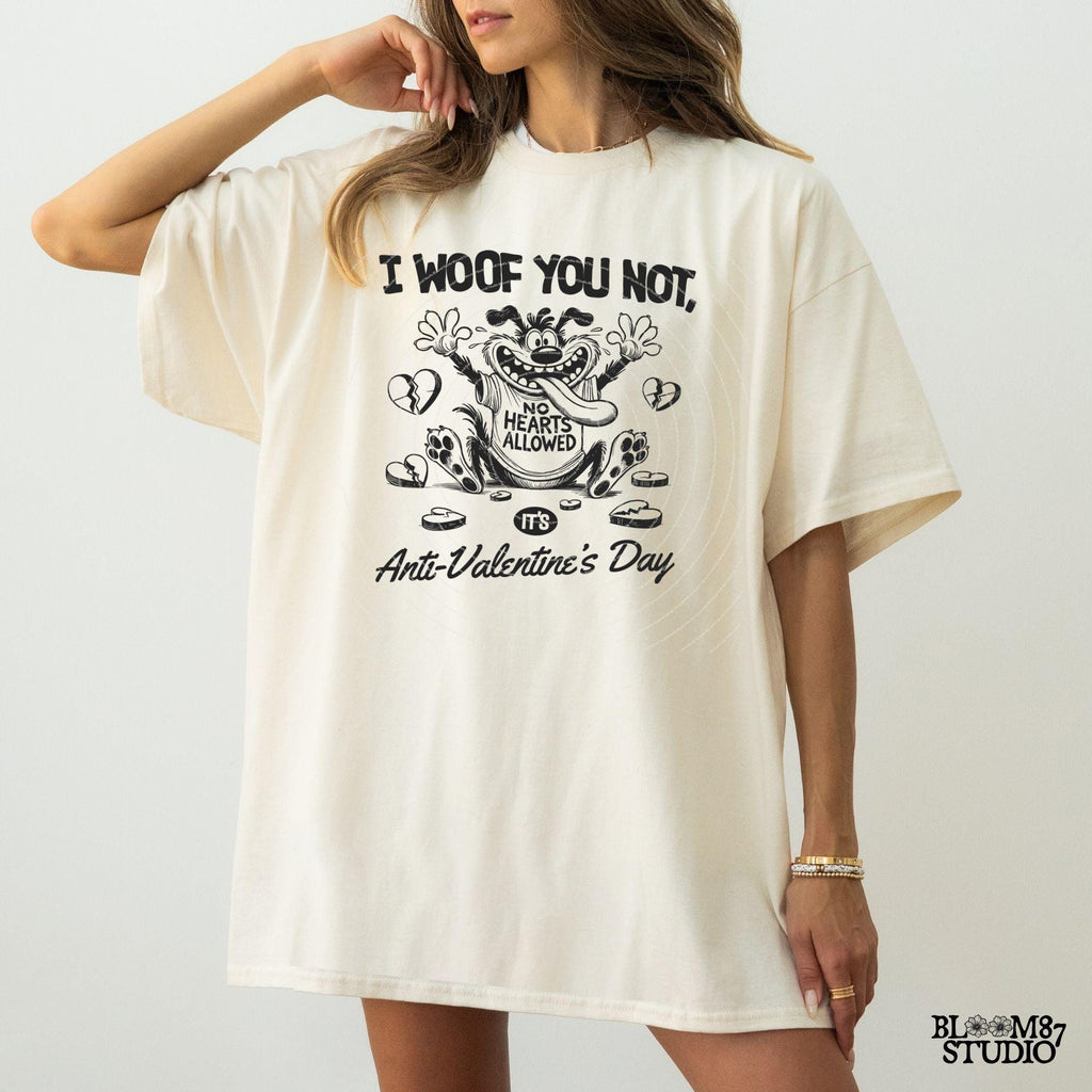 I Woof You Not Design, Funny Anti-Valentine's Day Design, Vintage Retro Funny Dog, Anti Valentine, Sarcastic Valentine, Sublimation Stickers