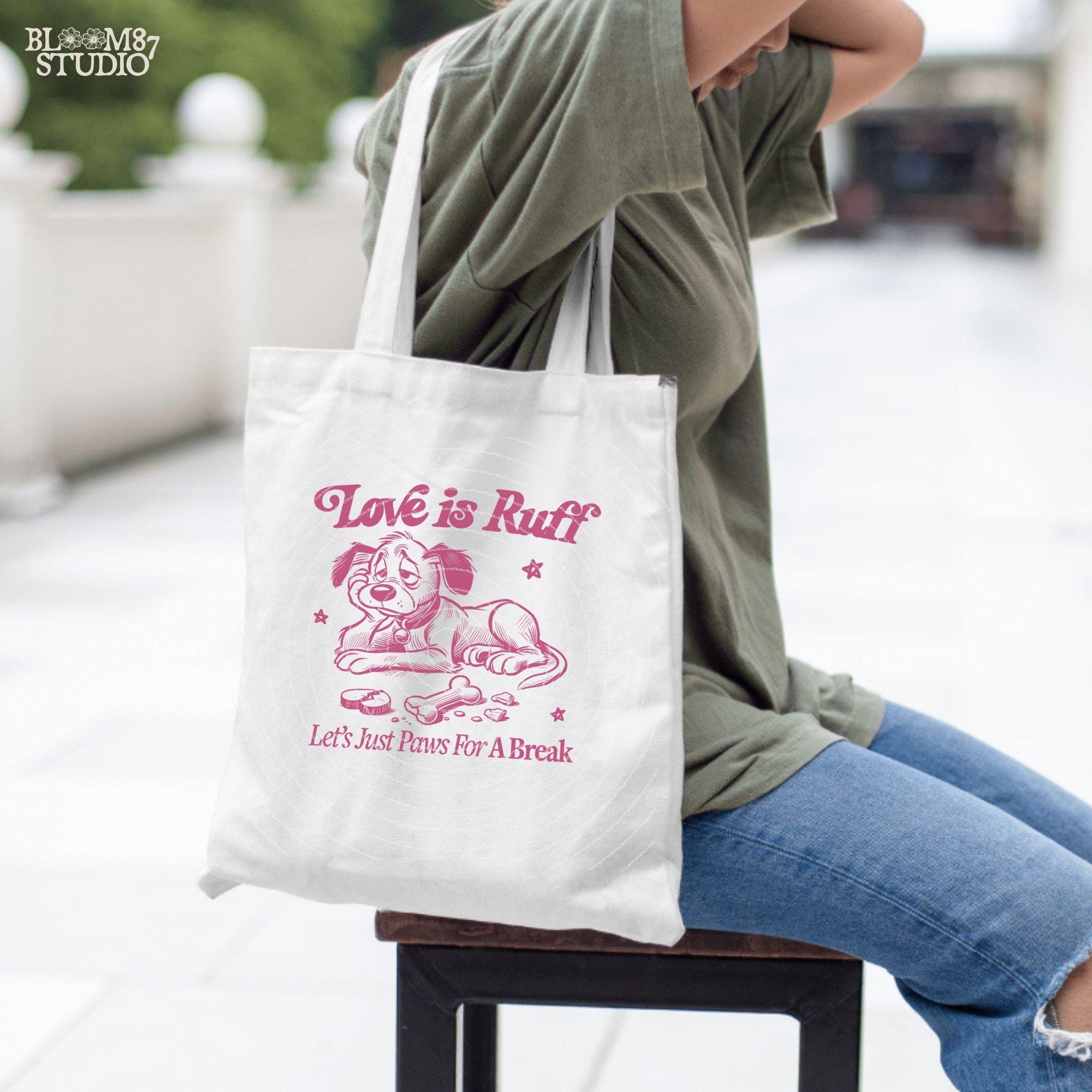 Love is ruff, let’s just paws for a break PNG, Funny Valentine Shirt Design, Vintage Retro Funny Dog, Anti Valentine, Sublimation, Stickers