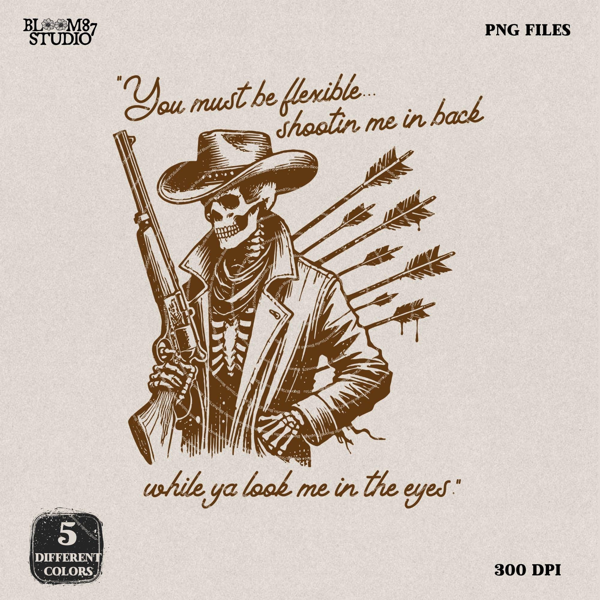 Cowboy Funny Shooting PNG, Western Humor Png, hand drawn Western Cowboy Skeleton PNG, Vintage Style PNG, Western Design, Desert Western Png