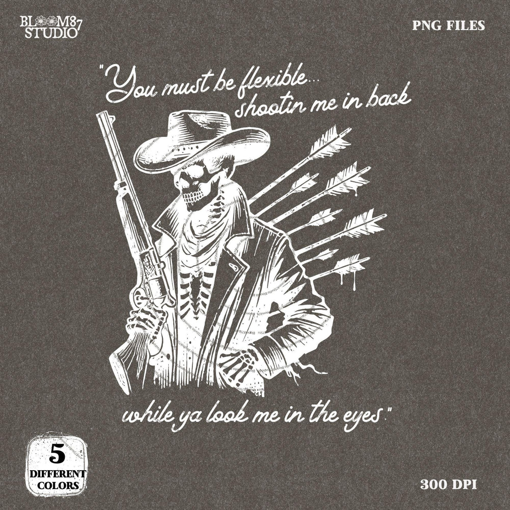Cowboy Funny Shooting PNG, Western Humor Png, hand drawn Western Cowboy Skeleton PNG, Vintage Style PNG, Western Design, Desert Western Png