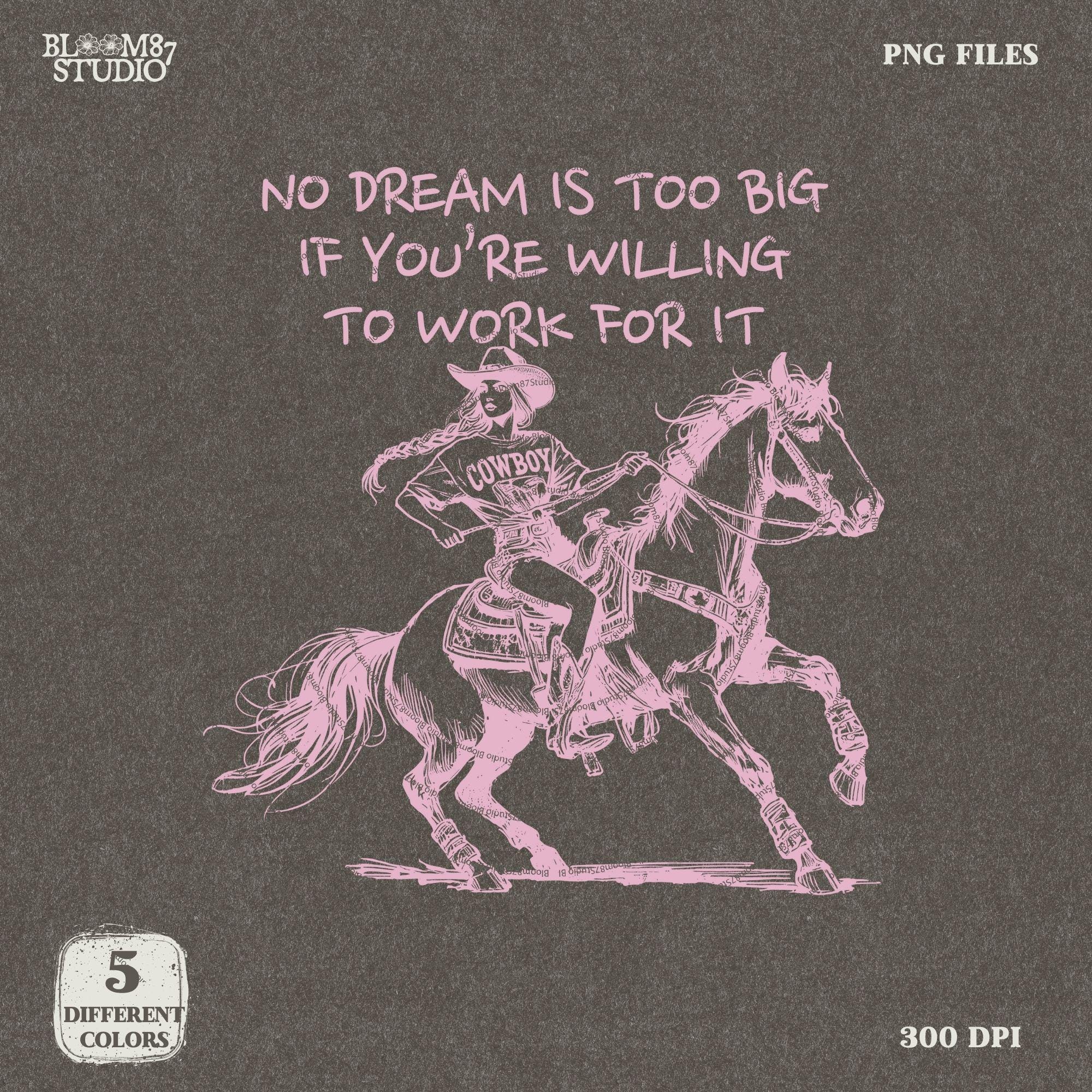 Western Cowgirl PNG, Barrel Racer, Rodeo Sublimation Design, Inspirational Horse Riding Quote, Country Digital Download for T-Shirts & Mugs