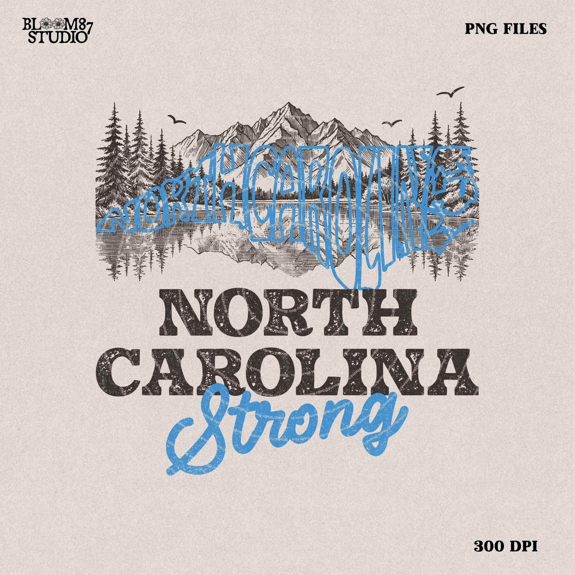 North Caroline Strong Png, Appalachia Strong PNG, Hurricane Helene, Virginia, Tennessee, Hurricane PNG, Sublimation Design Download, Western