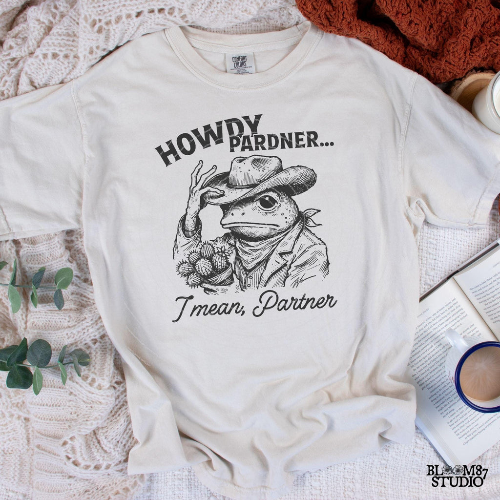 Howdy Pardner Frog Png, Funny Frog, Cowboy Toad, Cowboy Frog Png, Funny Western design for Sublimation, Retro Western Animal Humor Design