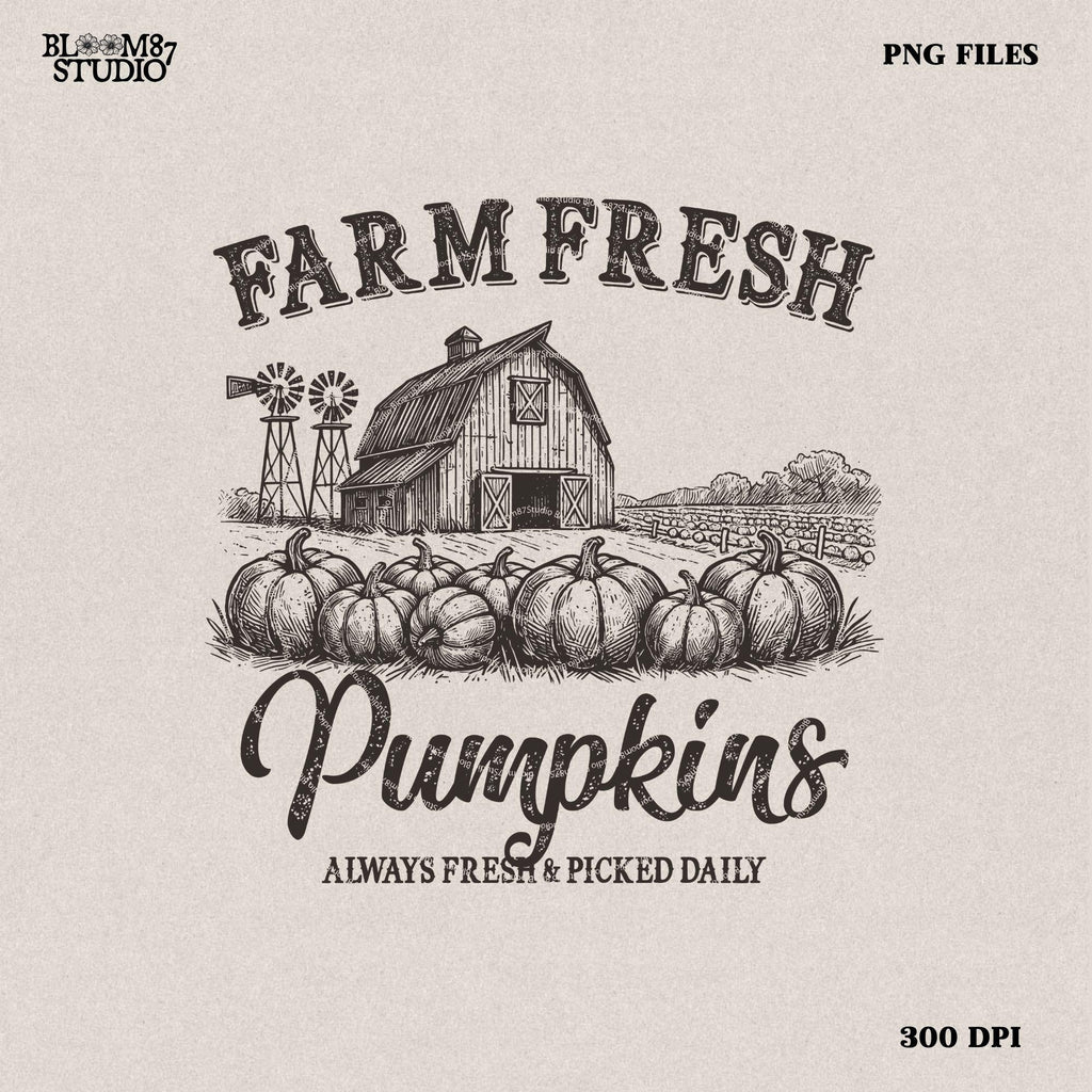 Fall png, Farm Fresh Pumpkins png, Fall Sublimation Design, Digital Download, Fall shirt design Western fall Png Western Pumpkin Png Digital