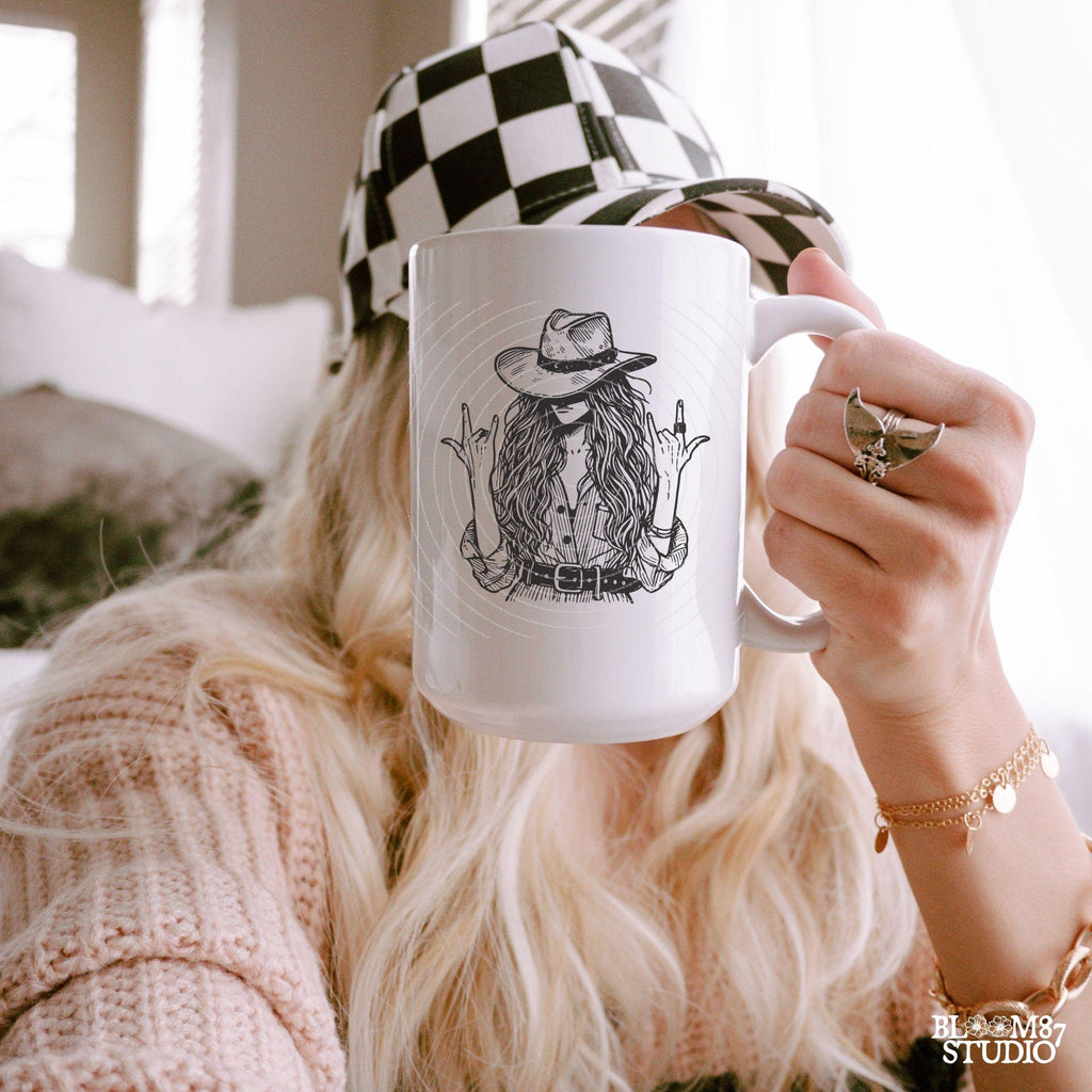 Western Cowgirl Rock PNG, Sublimation Design, Trendy PNG, Vintage png, Rocker png, Western png,Cowboy png,Cowgirl Hand draw,Digital Download