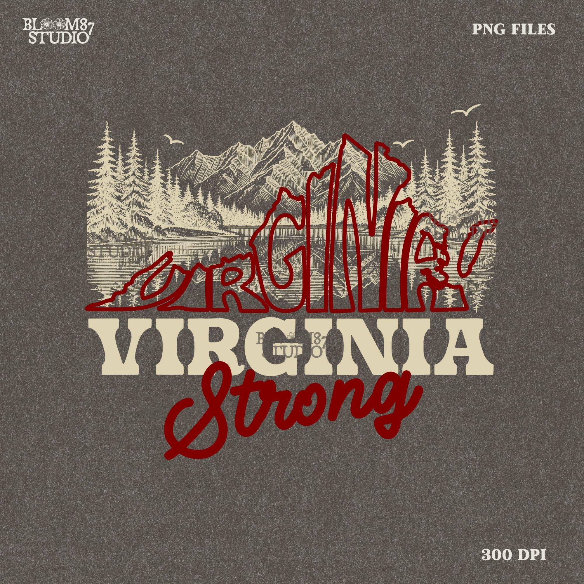 Virginia Strong Png, Appalachia Strong PNG, Stronger than strom, Virginia, Tennessee, Kentucky PNG, Sublimation Design Download, Western