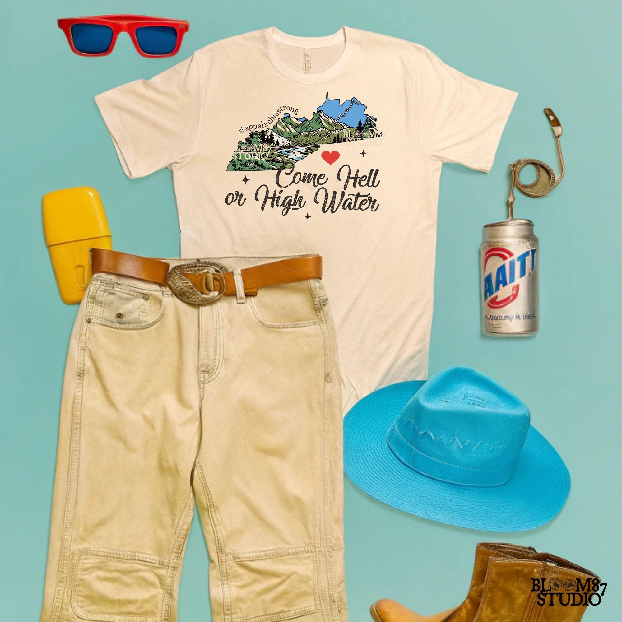 Come Hell or High Water png, Appalachia Strong png, Virginia (VA), Kentucky (KY), Tennessee (TENN), West Virginia (w.va.),Sublimation Design