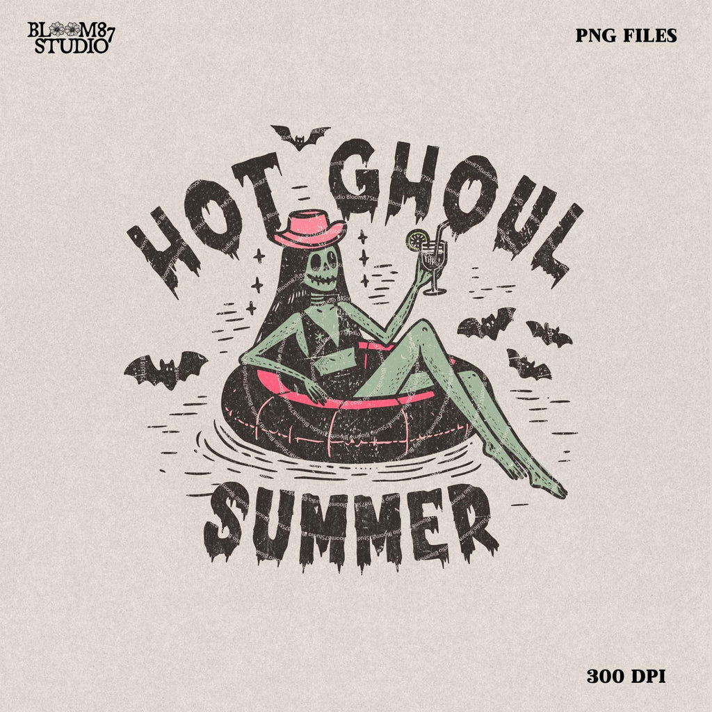 Hot Ghoul Summer,cowghoul summer halloween,Western Ghost,Trendy Summer Png,Beach png,Beach vibes png,Aesthetic Summer,Funny Sarcastic png