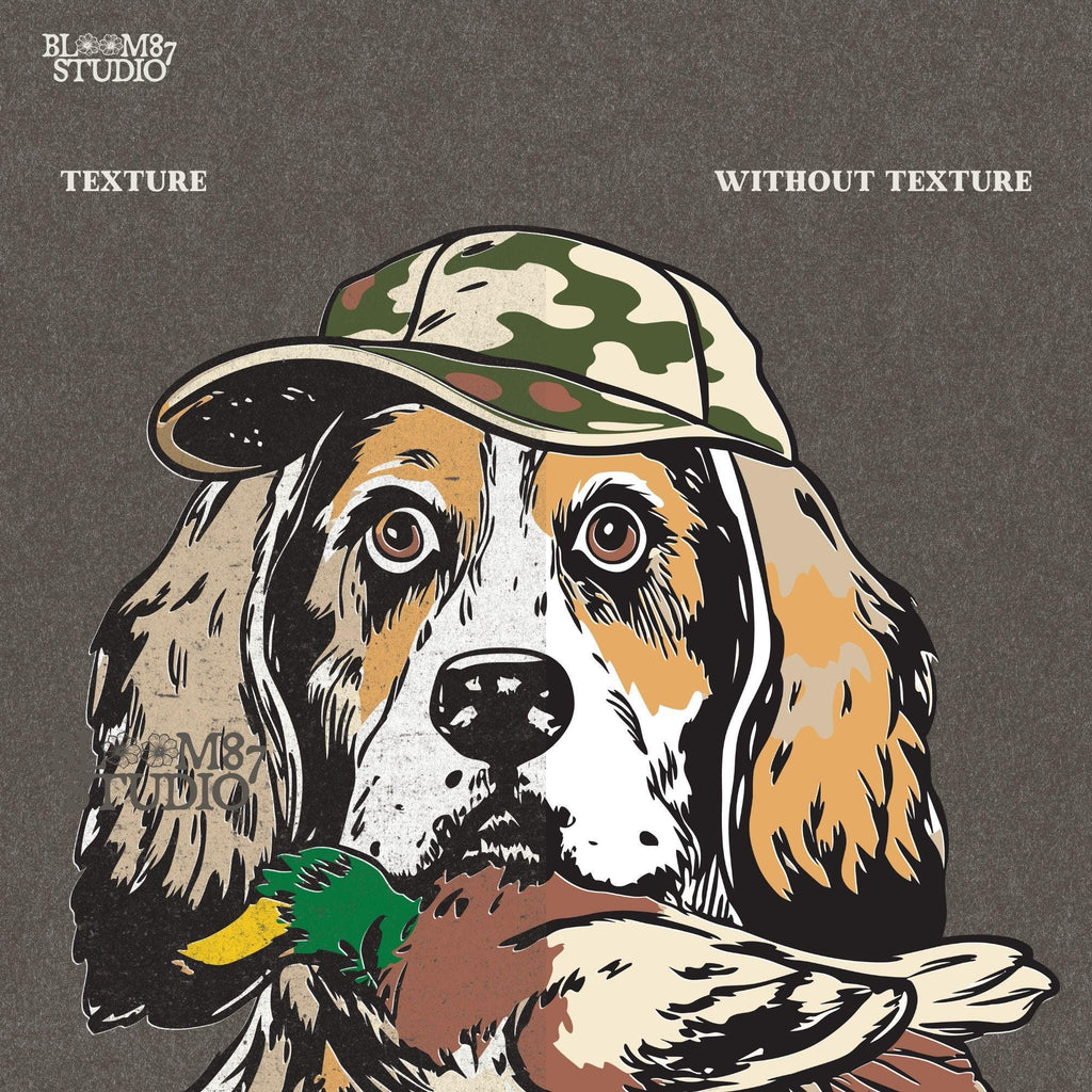 Hunting Dog PNG, Dog with Duck Digital Download, Hunting Season Sublimation,Waterfowl Hunting,Camo Dog PNG for T-Shirts,Duck Hunting Sticker