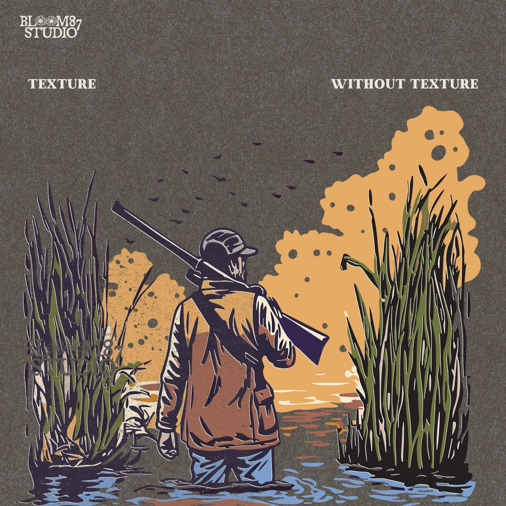 Duck Hunting PNG, Waterfowl Hunter Digital Download, Outdoorsman Sublimation Design,Hunting Png for T-Shirts,Camo Gunman,Sunset Marsh Hunter