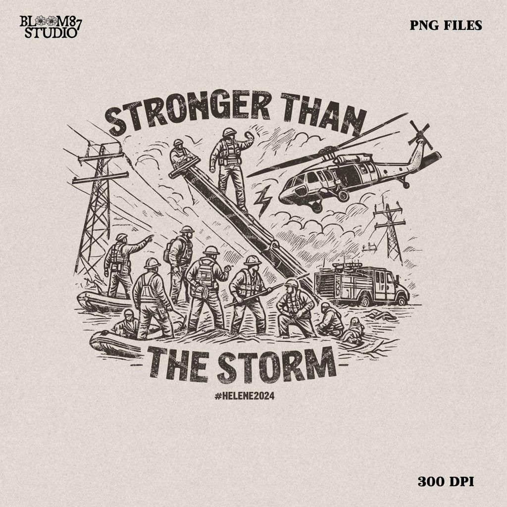 Hurricane Helene First Responders, Appalachia Strong PNG, Hurricane Helene, Virginia, Tennessee North Caroline Hurricane PNG Sublimation PNG